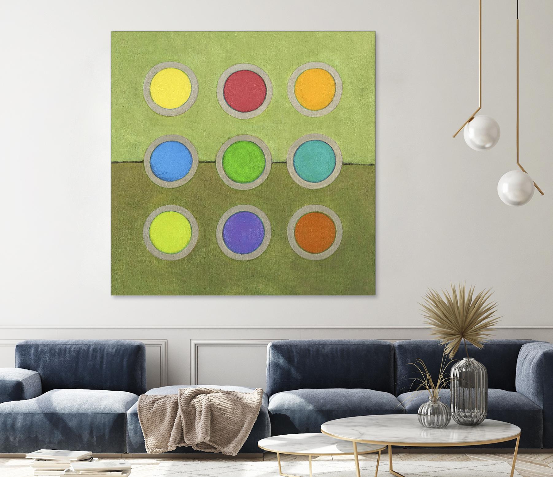 Circle Grid I by Darlene Kulig on GIANT ART - grey abstract