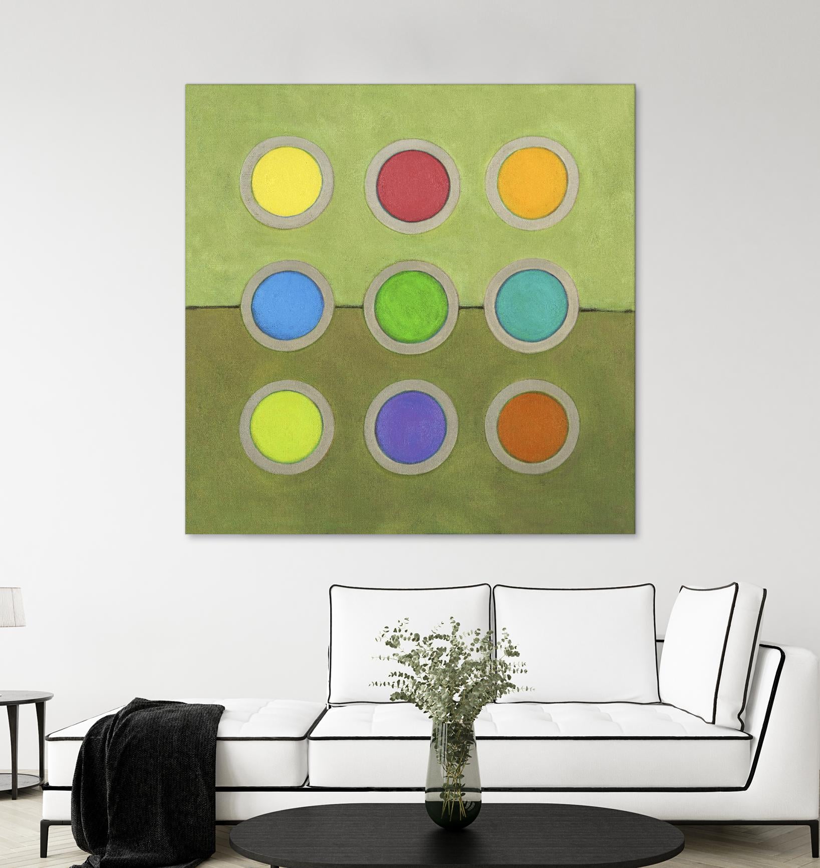 Circle Grid I by Darlene Kulig on GIANT ART - grey abstract