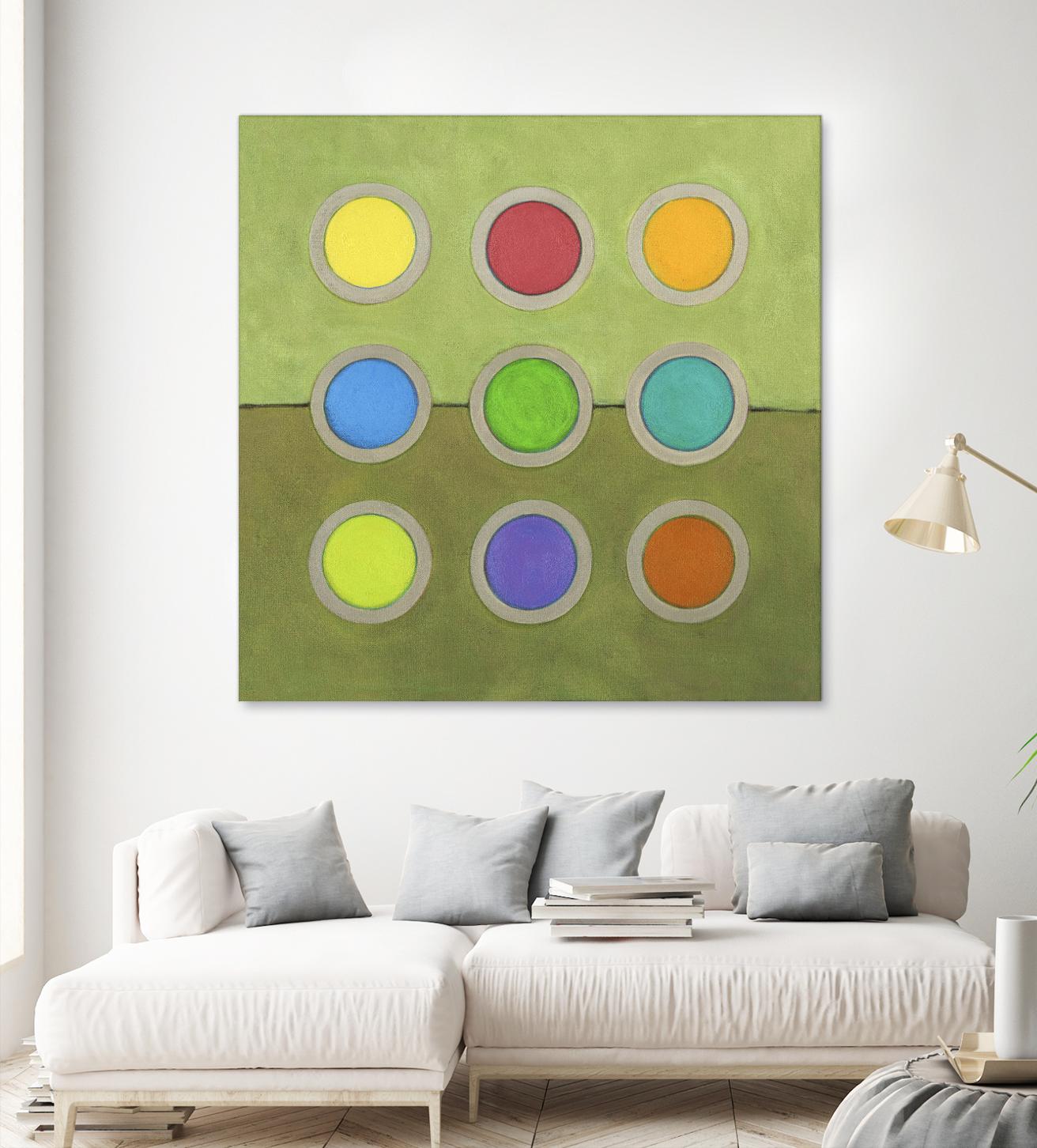 Circle Grid I by Darlene Kulig on GIANT ART - grey abstract