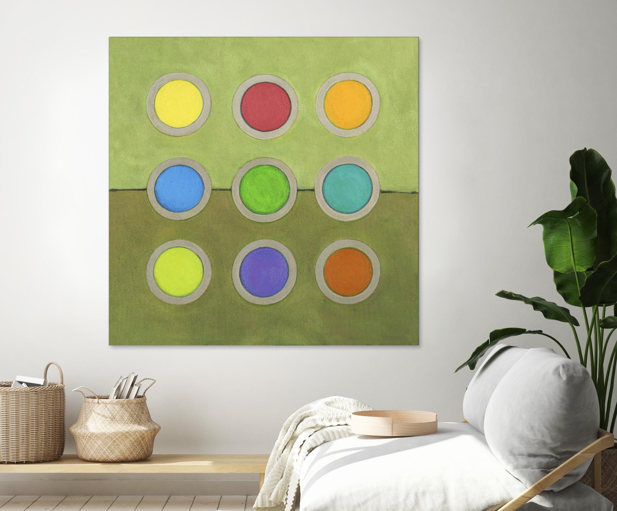 Circle Grid I by Darlene Kulig on GIANT ART - grey abstract