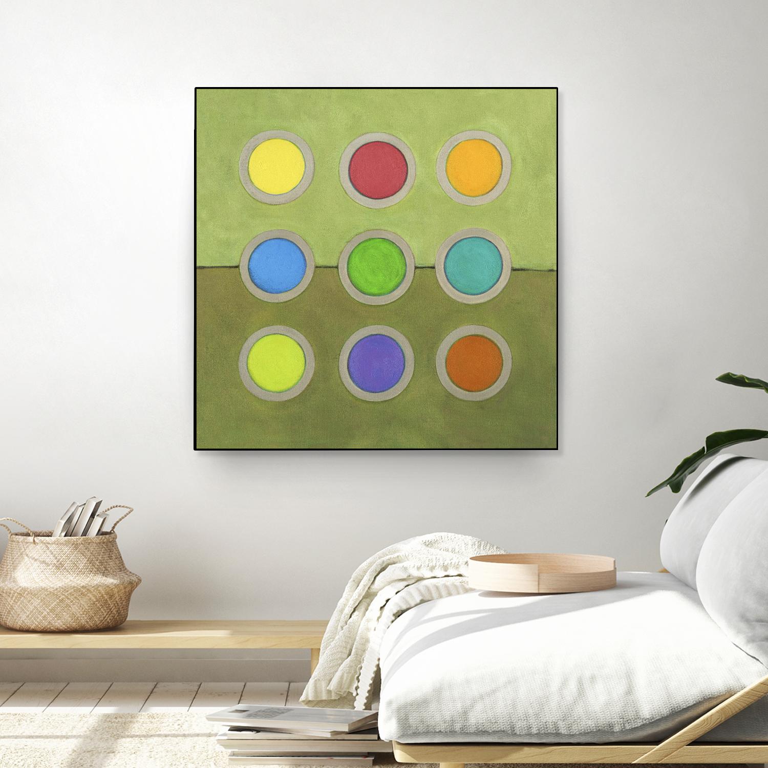 Circle Grid I by Darlene Kulig on GIANT ART - grey abstract