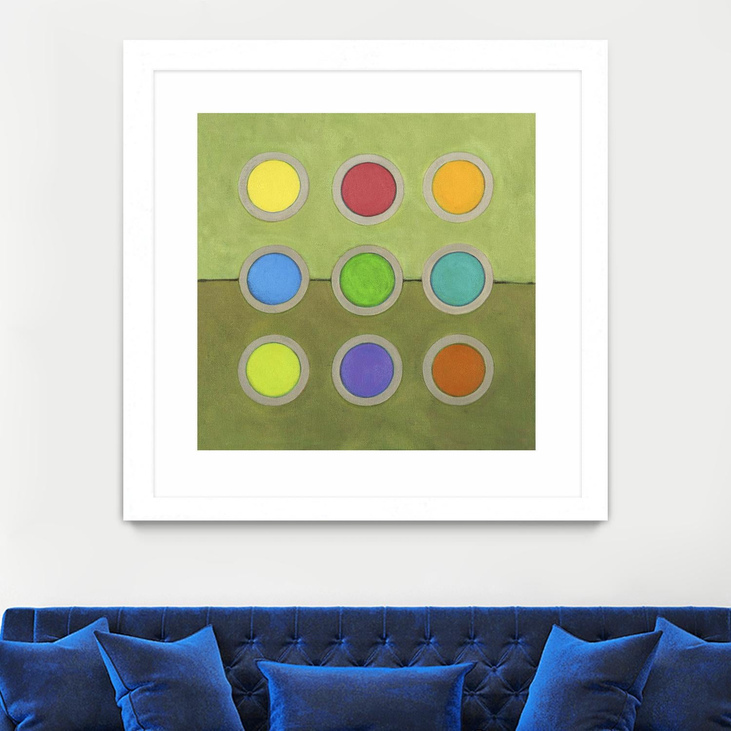 Circle Grid I by Darlene Kulig on GIANT ART - grey abstract