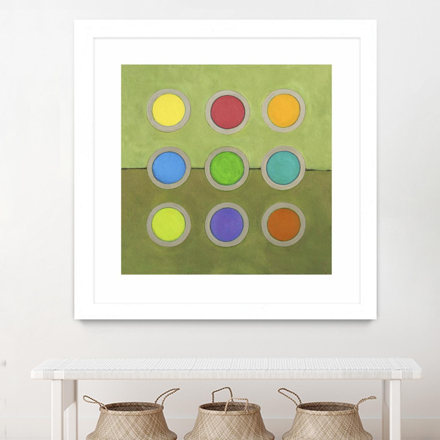 Circle Grid I by Darlene Kulig on GIANT ART - grey abstract