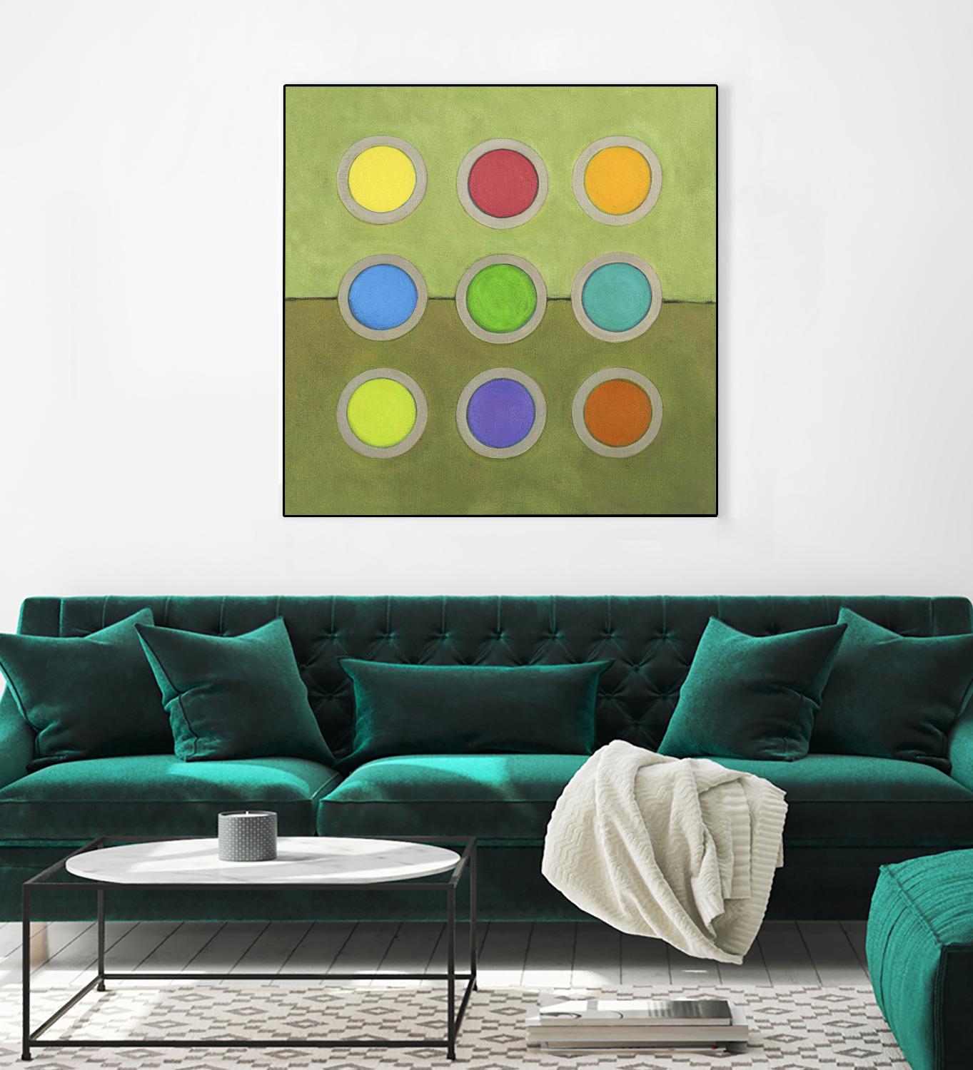 Circle Grid I by Darlene Kulig on GIANT ART - grey abstract