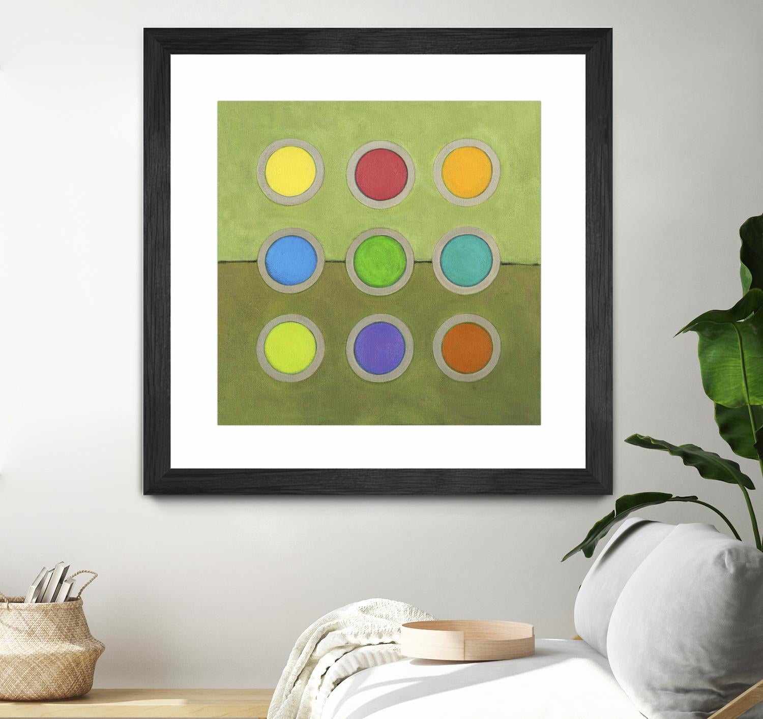 Circle Grid I by Darlene Kulig on GIANT ART - grey abstract