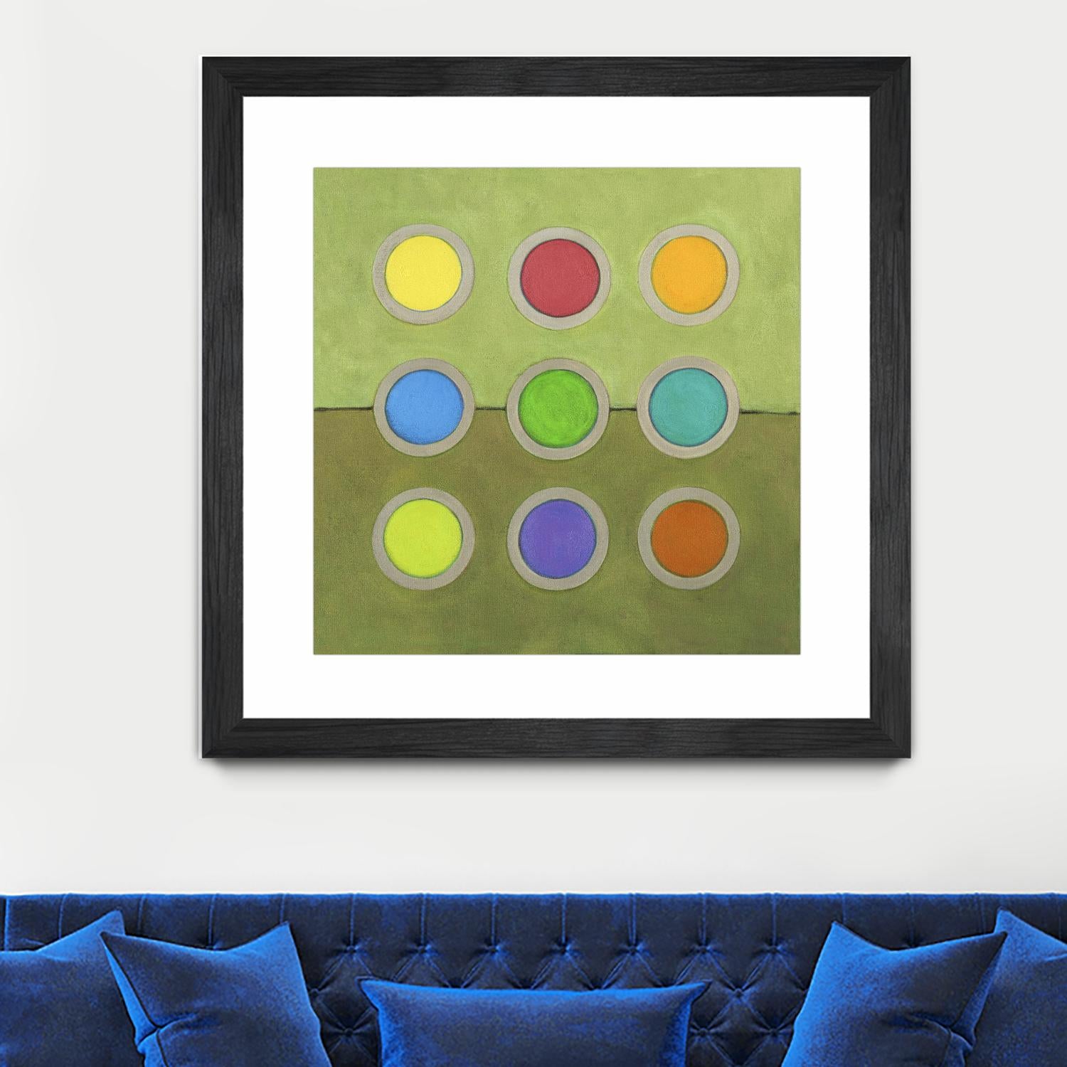 Circle Grid I by Darlene Kulig on GIANT ART - grey abstract