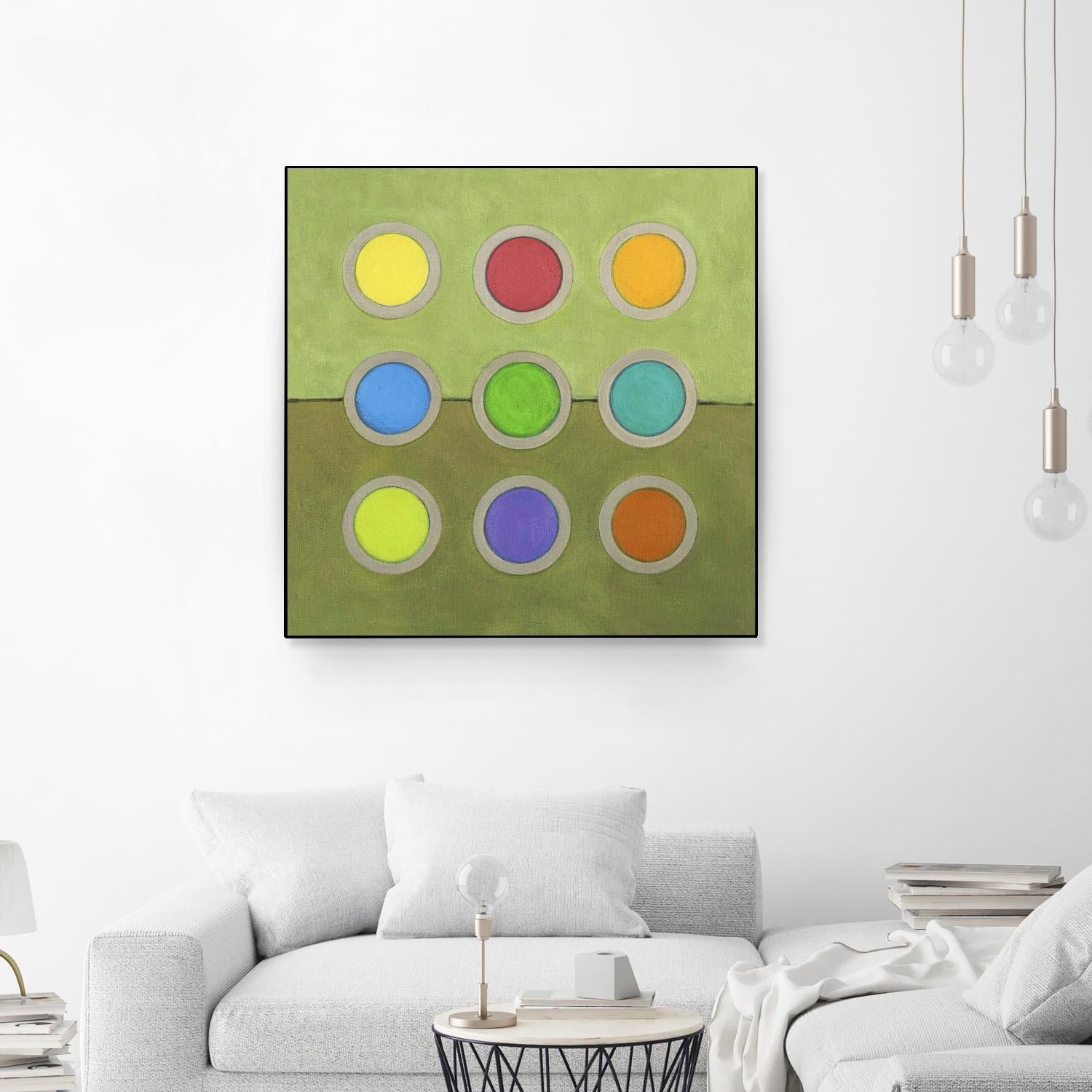 Circle Grid I by Darlene Kulig on GIANT ART - grey abstract