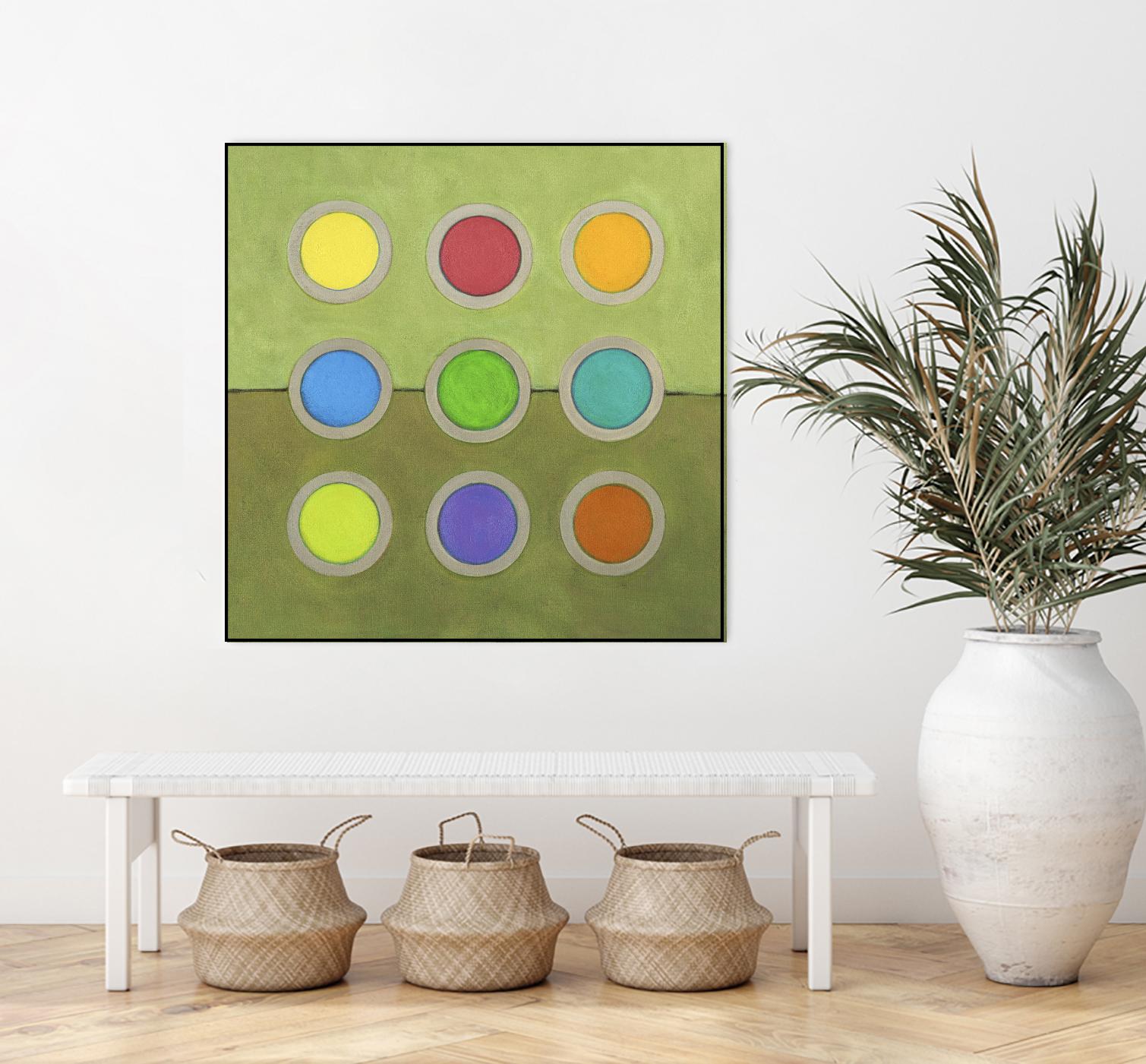 Circle Grid I by Darlene Kulig on GIANT ART - grey abstract