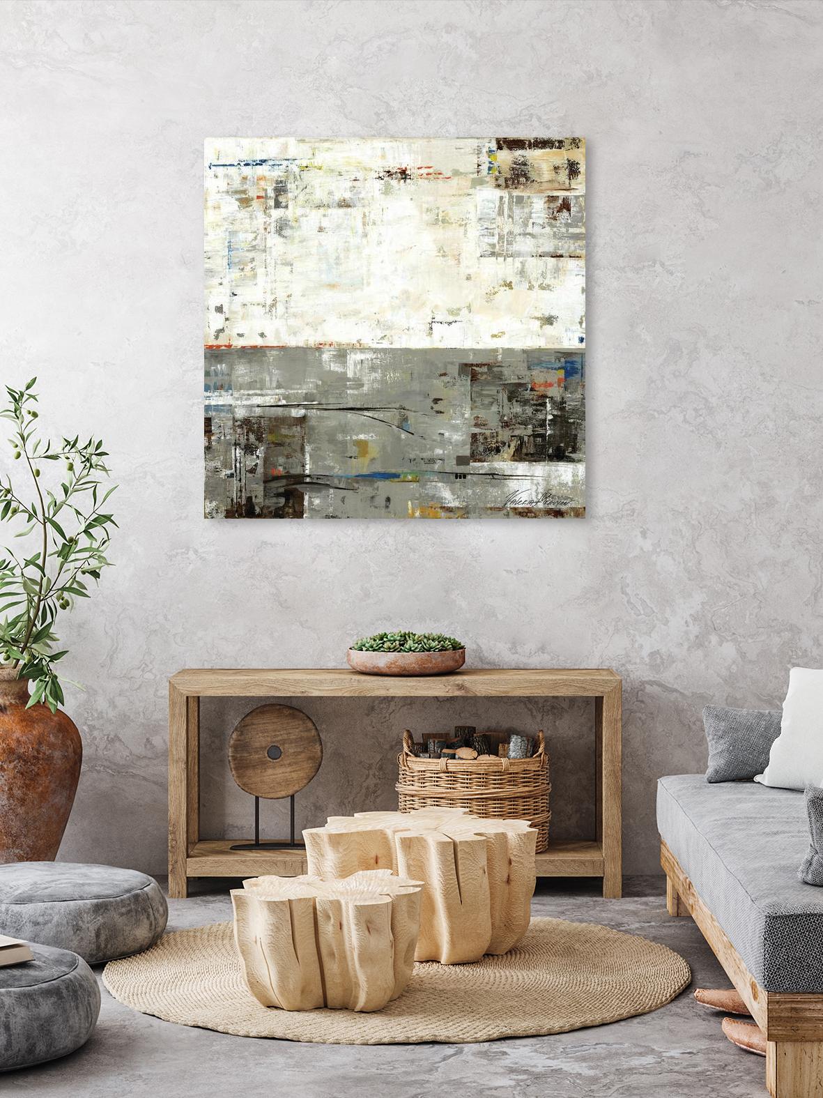 Grey Zone II by Valeria Mravyan on GIANT ART - beige abstract