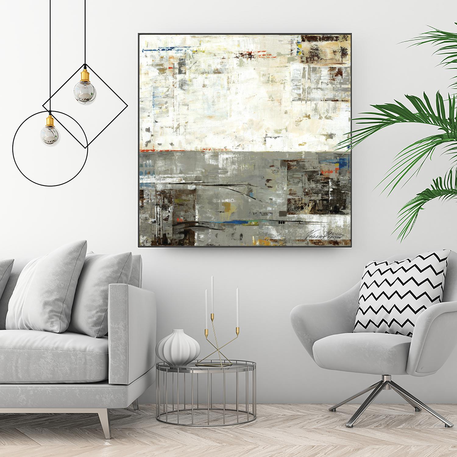Grey Zone II by Valeria Mravyan on GIANT ART - beige abstract