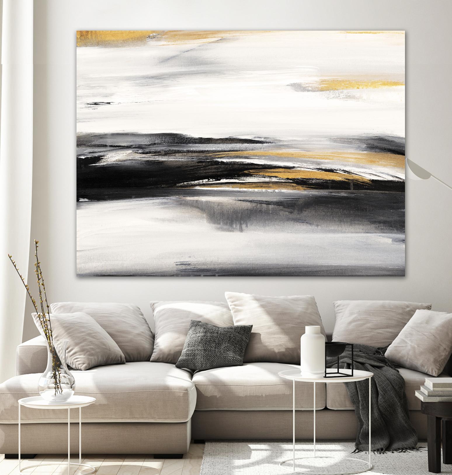 Gold Rush I by Valeria Mravyan on GIANT ART - black abstract