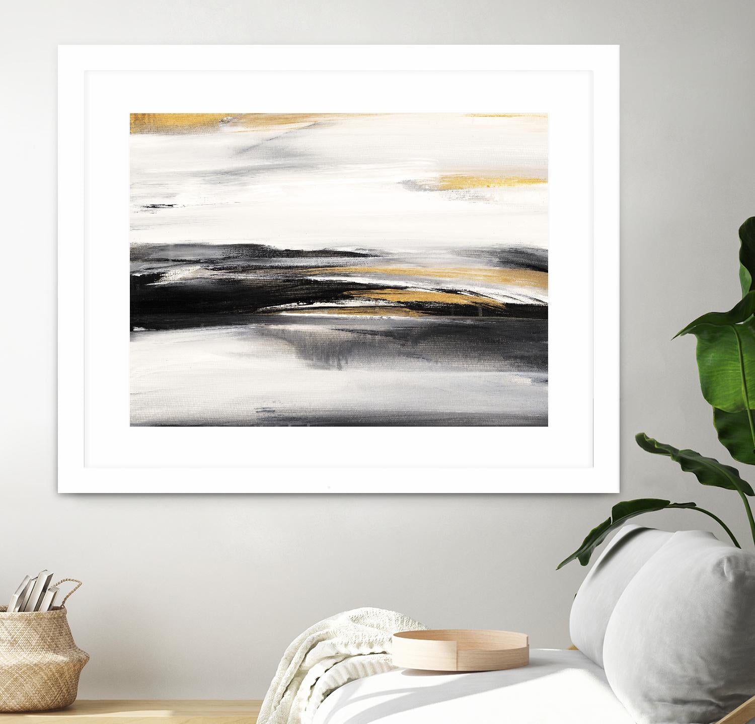 Gold Rush I by Valeria Mravyan on GIANT ART - black abstract