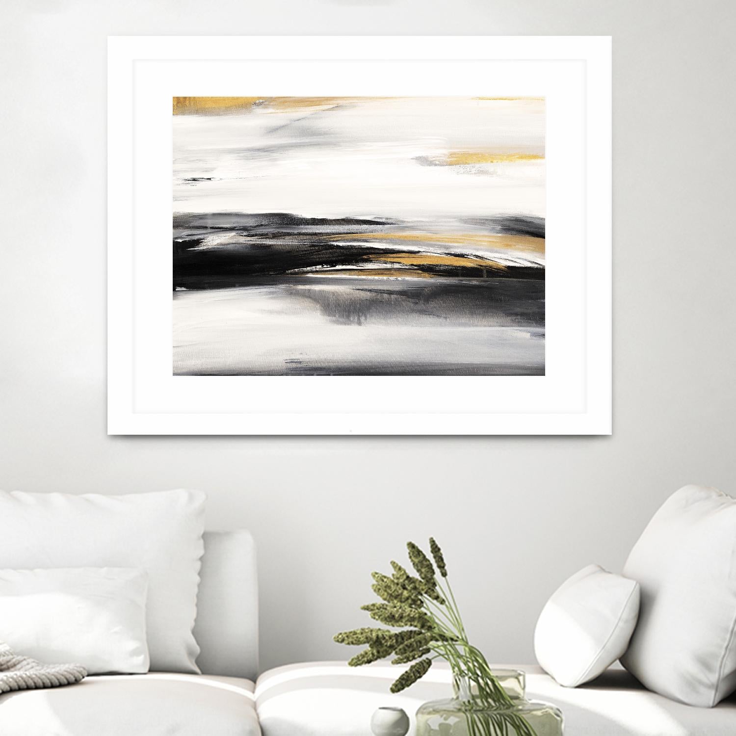 Gold Rush I by Valeria Mravyan on GIANT ART - black abstract
