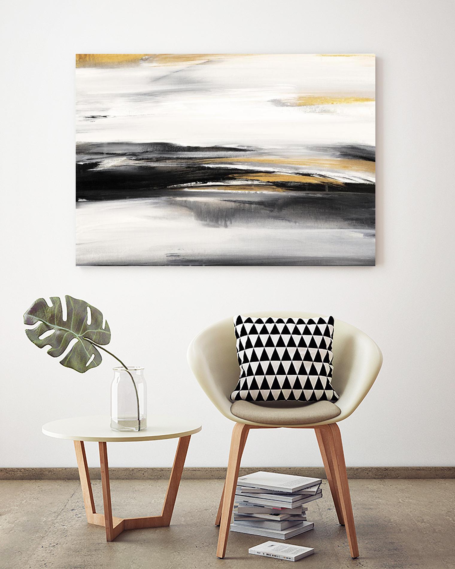 Gold Rush I by Valeria Mravyan on GIANT ART - black abstract