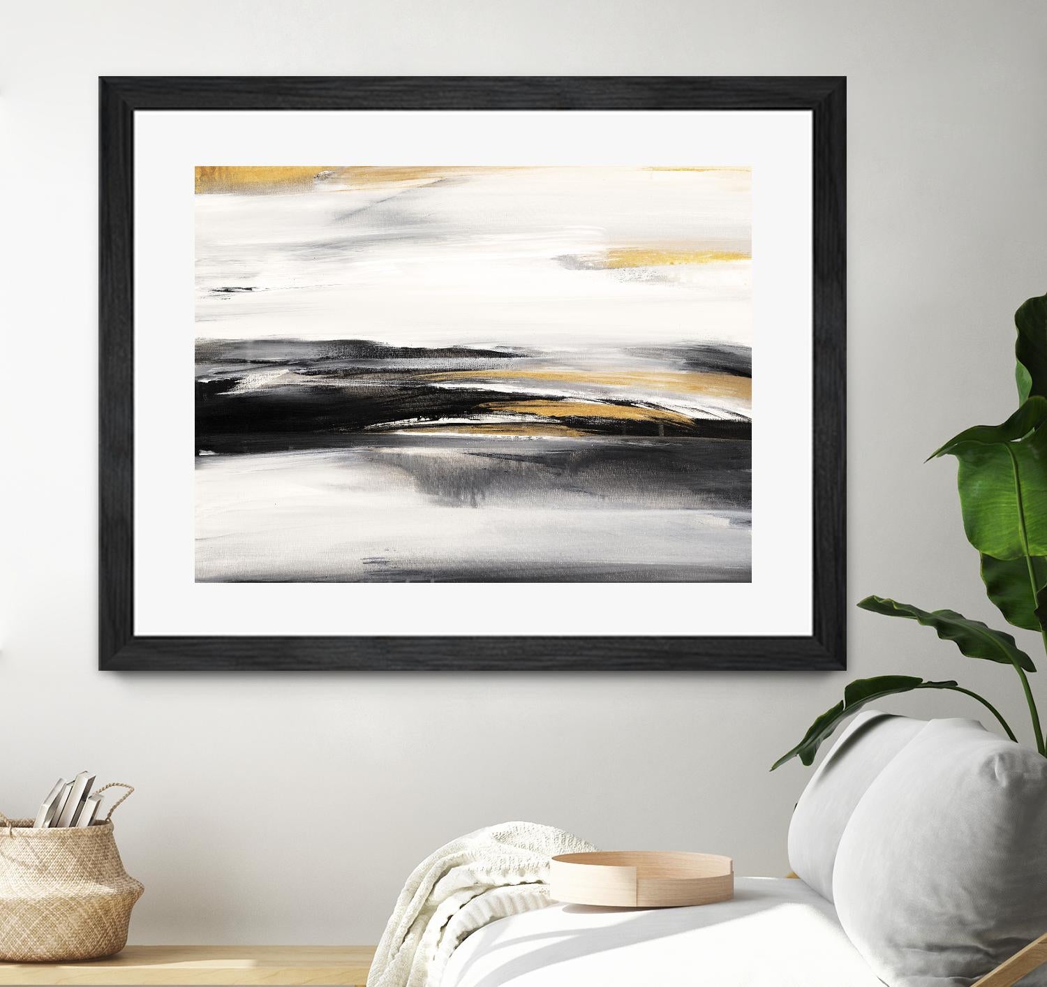 Gold Rush I by Valeria Mravyan on GIANT ART - black abstract