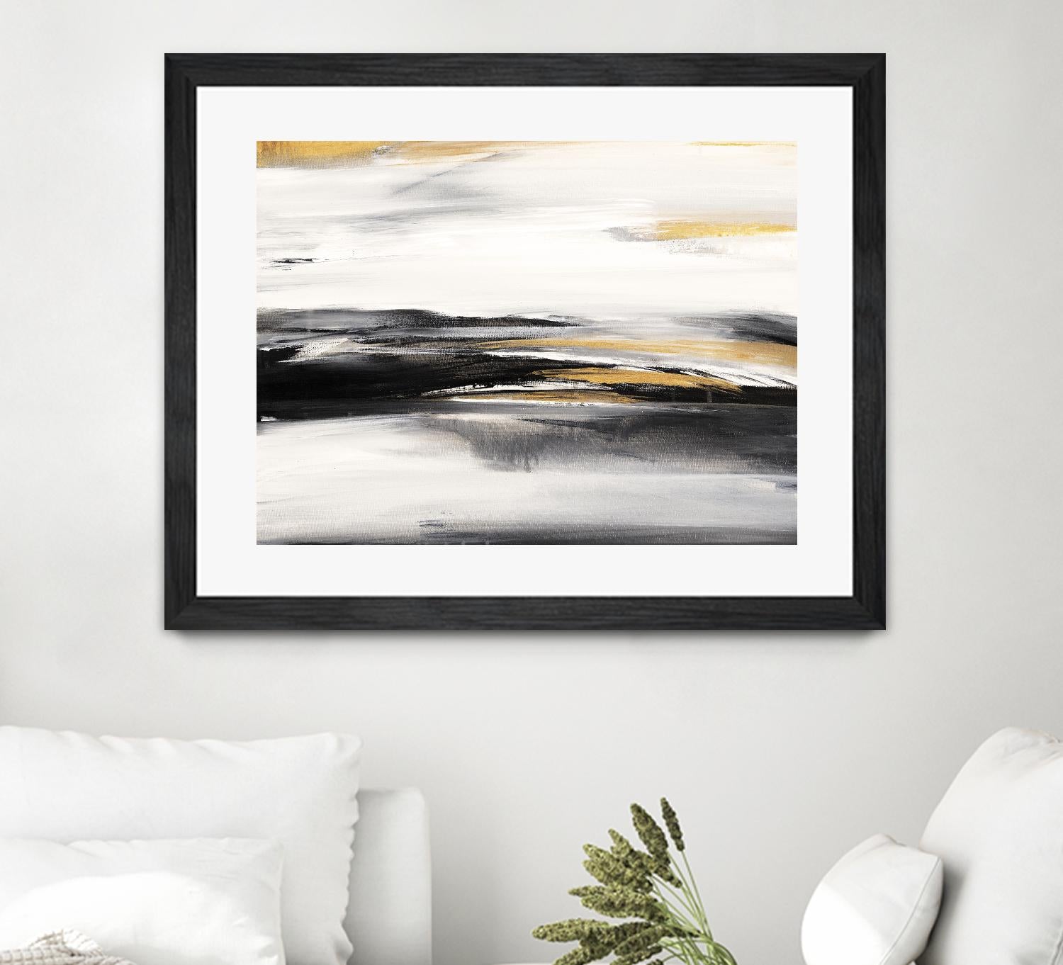Gold Rush I by Valeria Mravyan on GIANT ART - black abstract