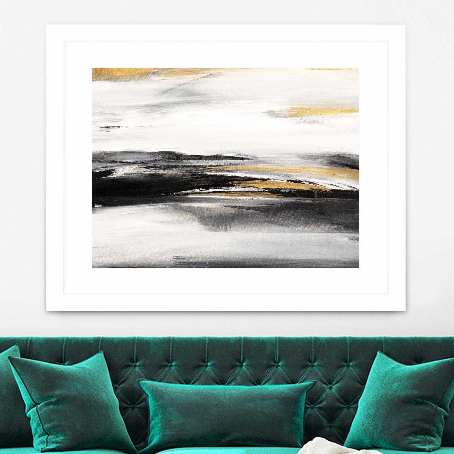 Gold Rush I by Valeria Mravyan on GIANT ART - black abstract