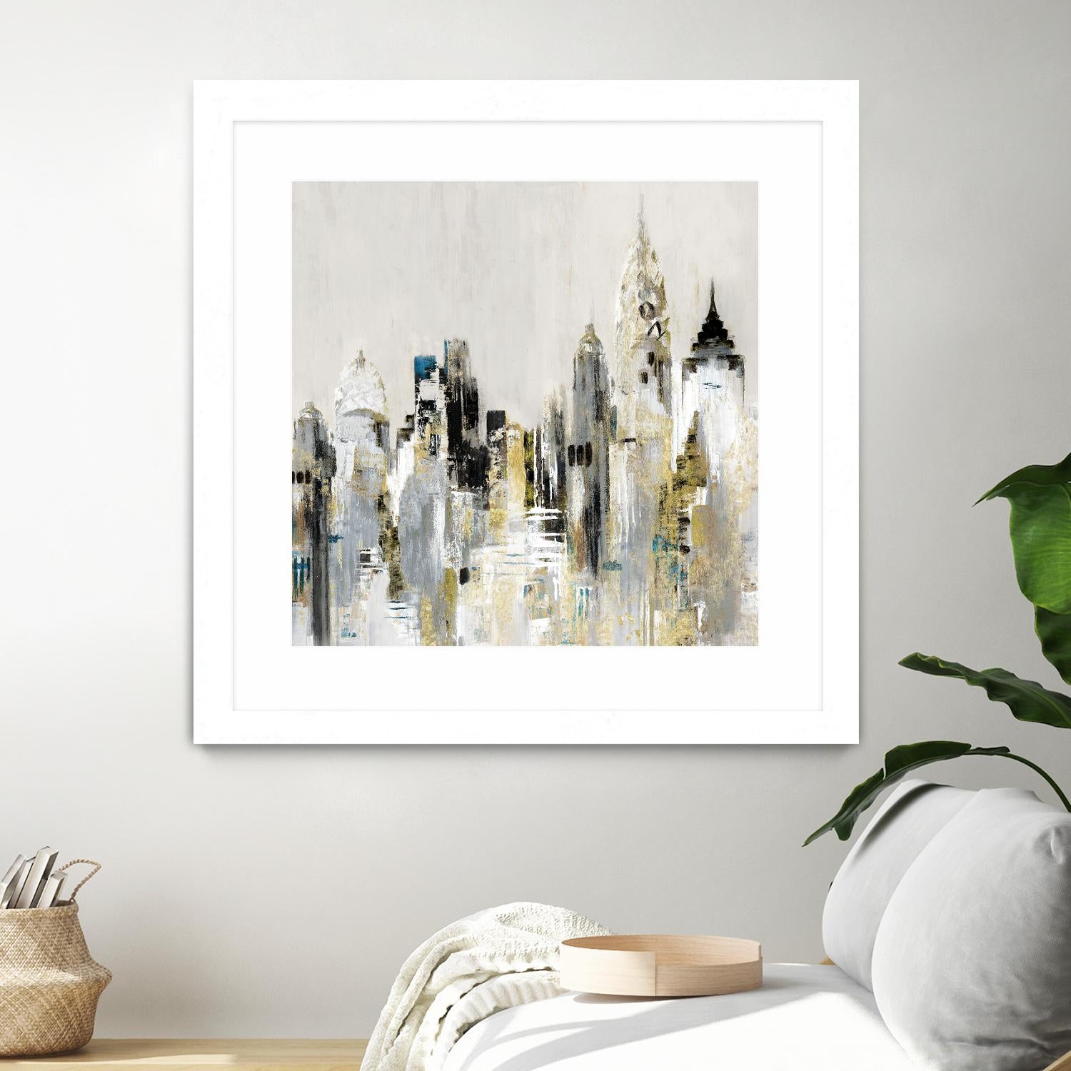 Golden Cityscape by Valeria Mravyan on GIANT ART - gold city scene