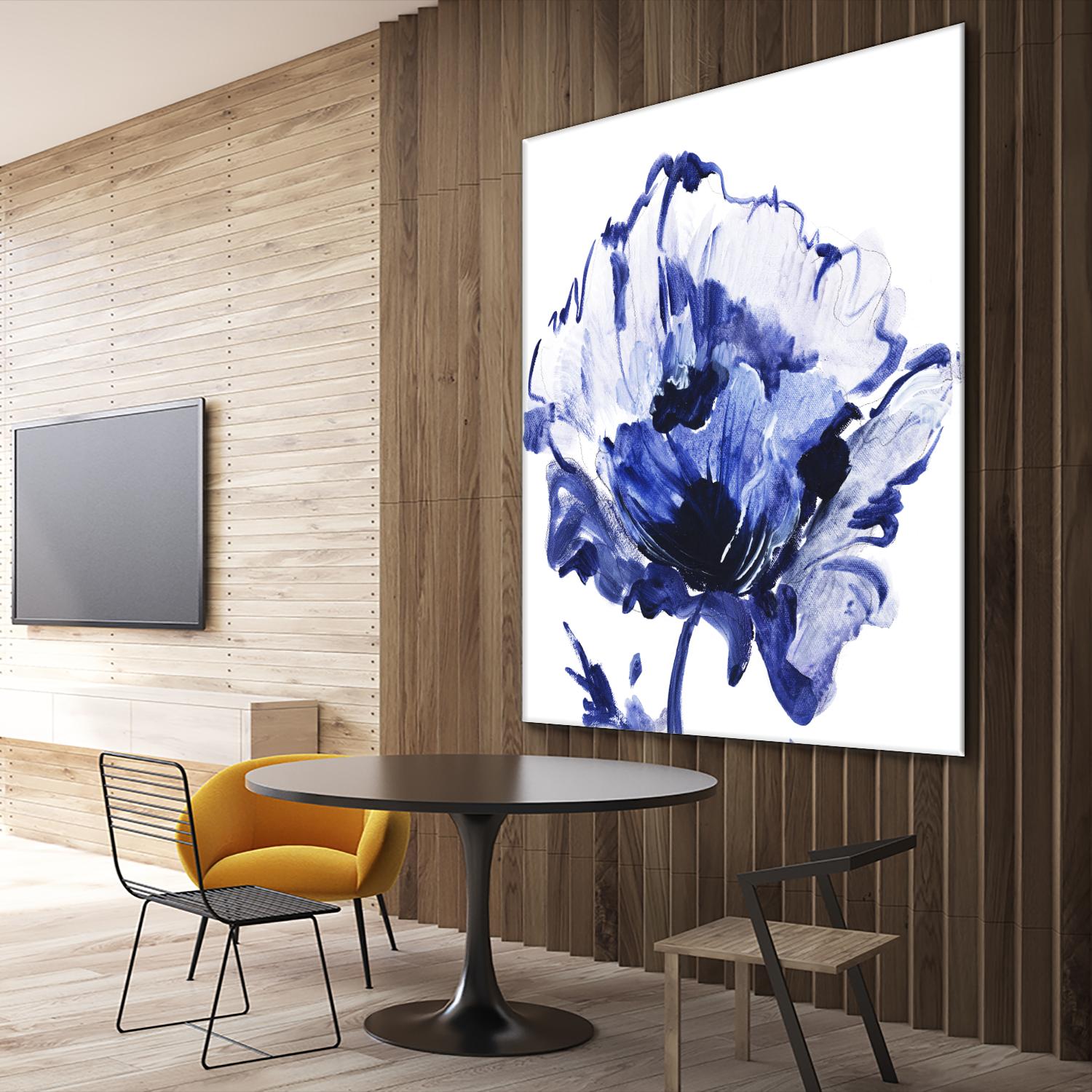 Indigo Flower I by Valeria Mravyan on GIANT ART - white floral