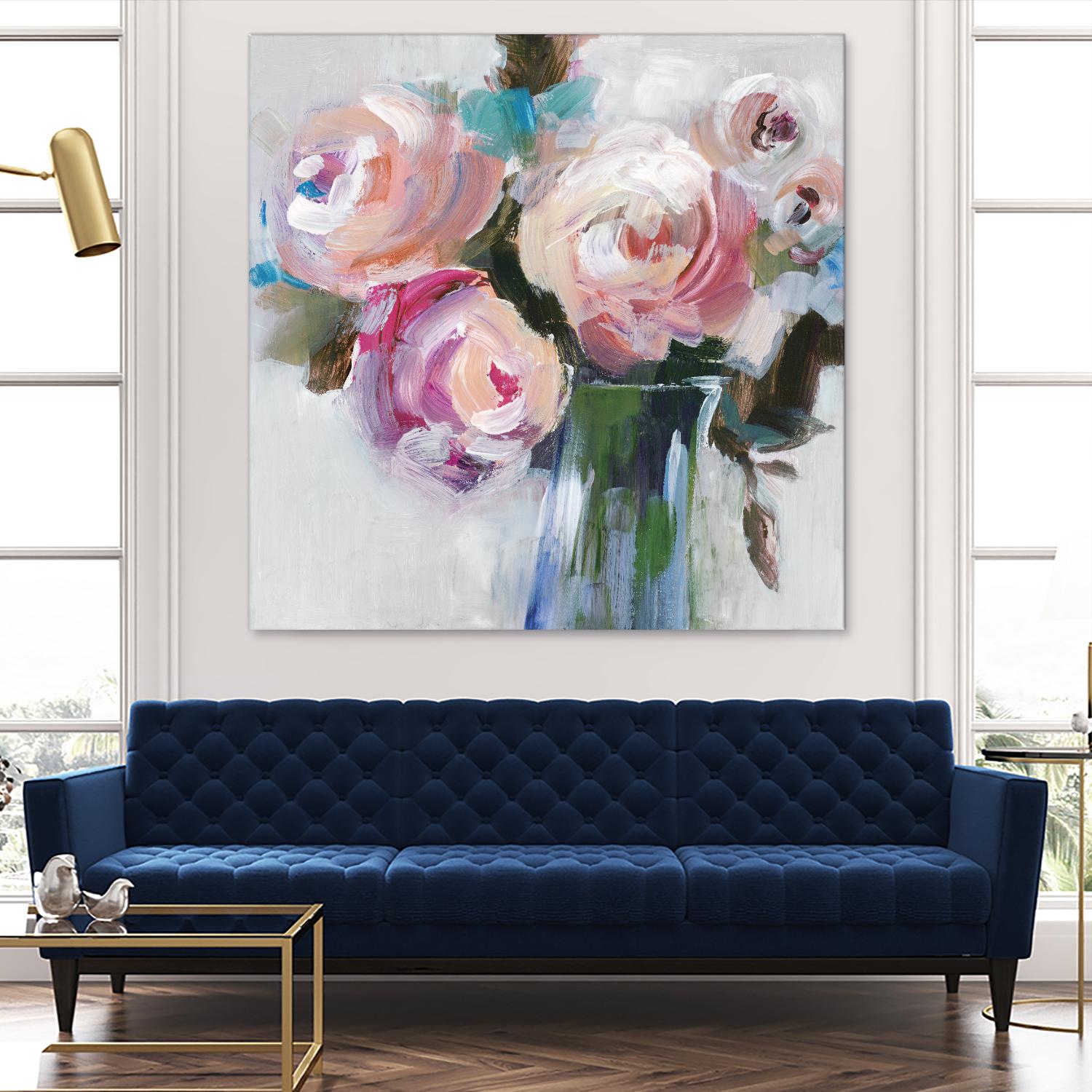 Bouquet II by Valeria Mravyan on GIANT ART - pink floral