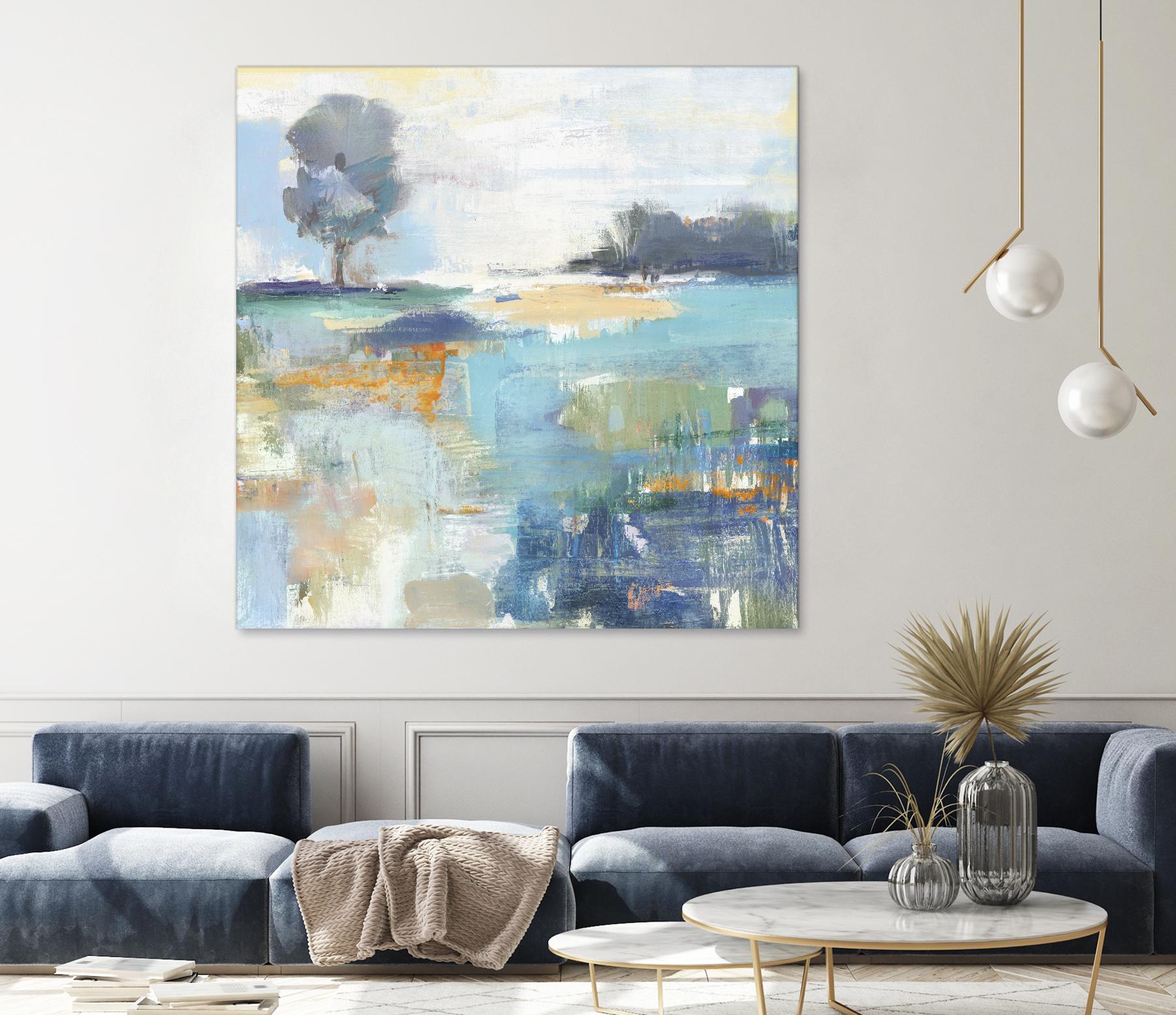 Rocky Fields by Valeria Mravyan on GIANT ART - blue abstract