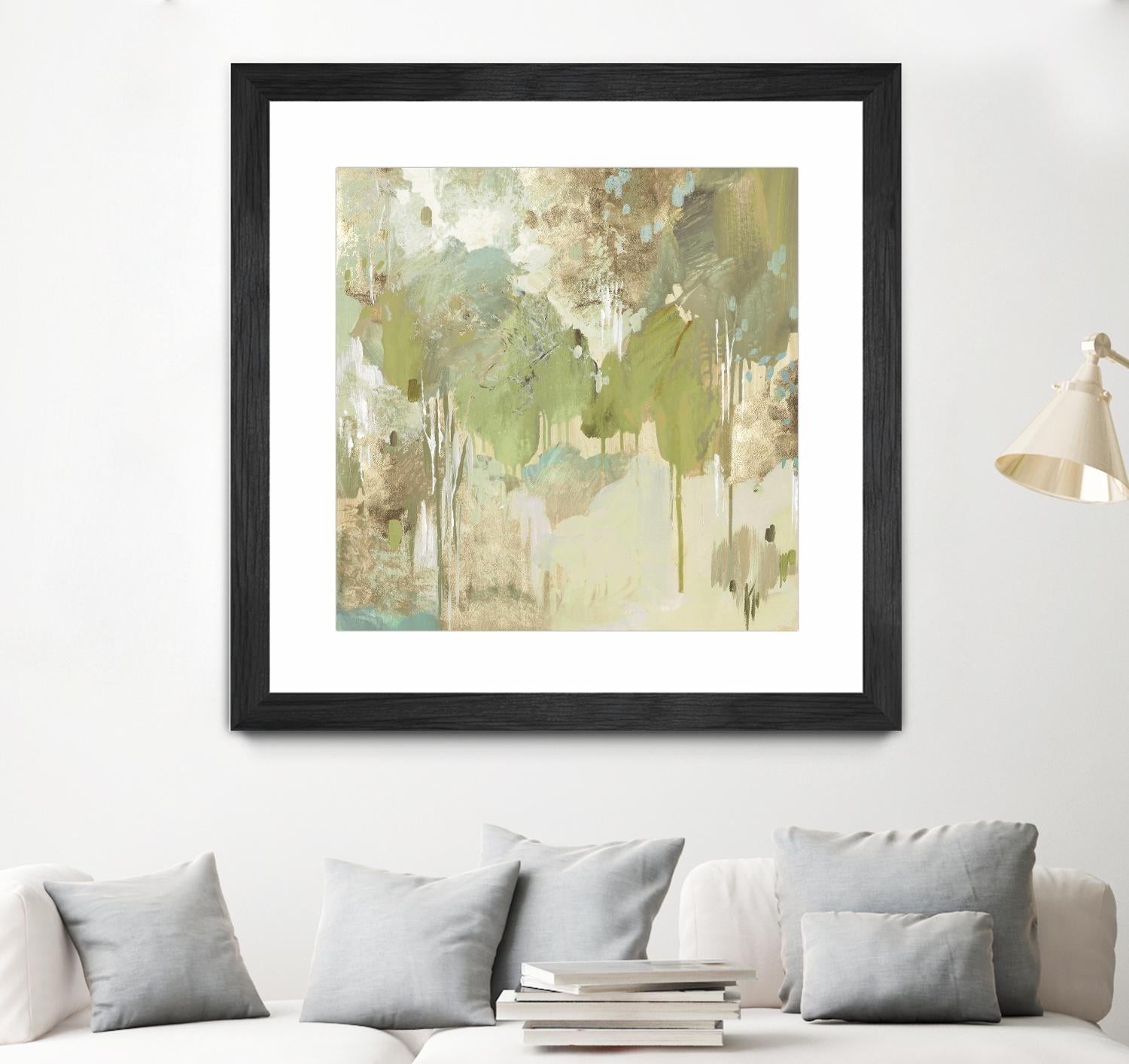 Teal Forest II by Valeria Mravyan on GIANT ART - beige abstract