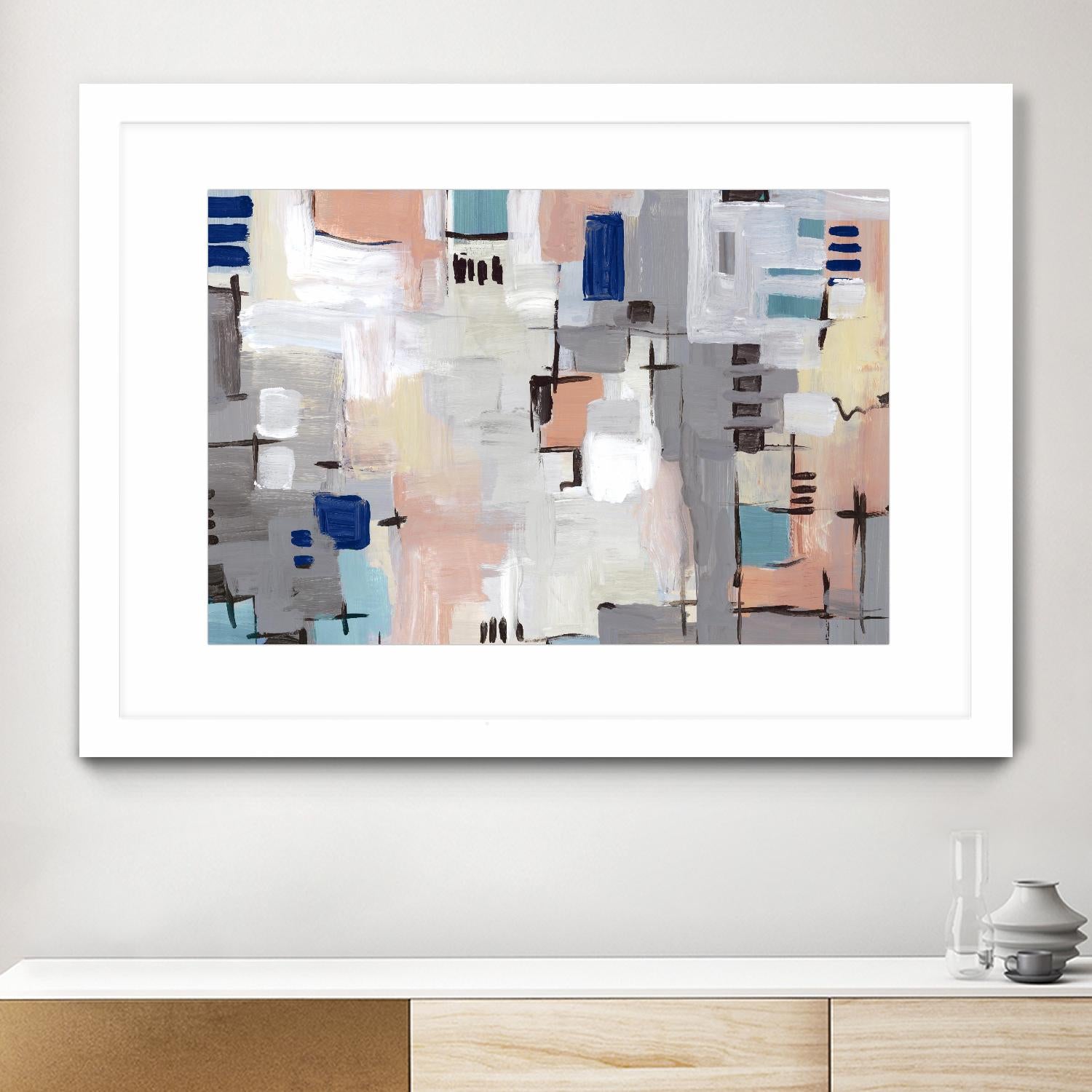 Intertwining Grid I by Lera on GIANT ART - abstract