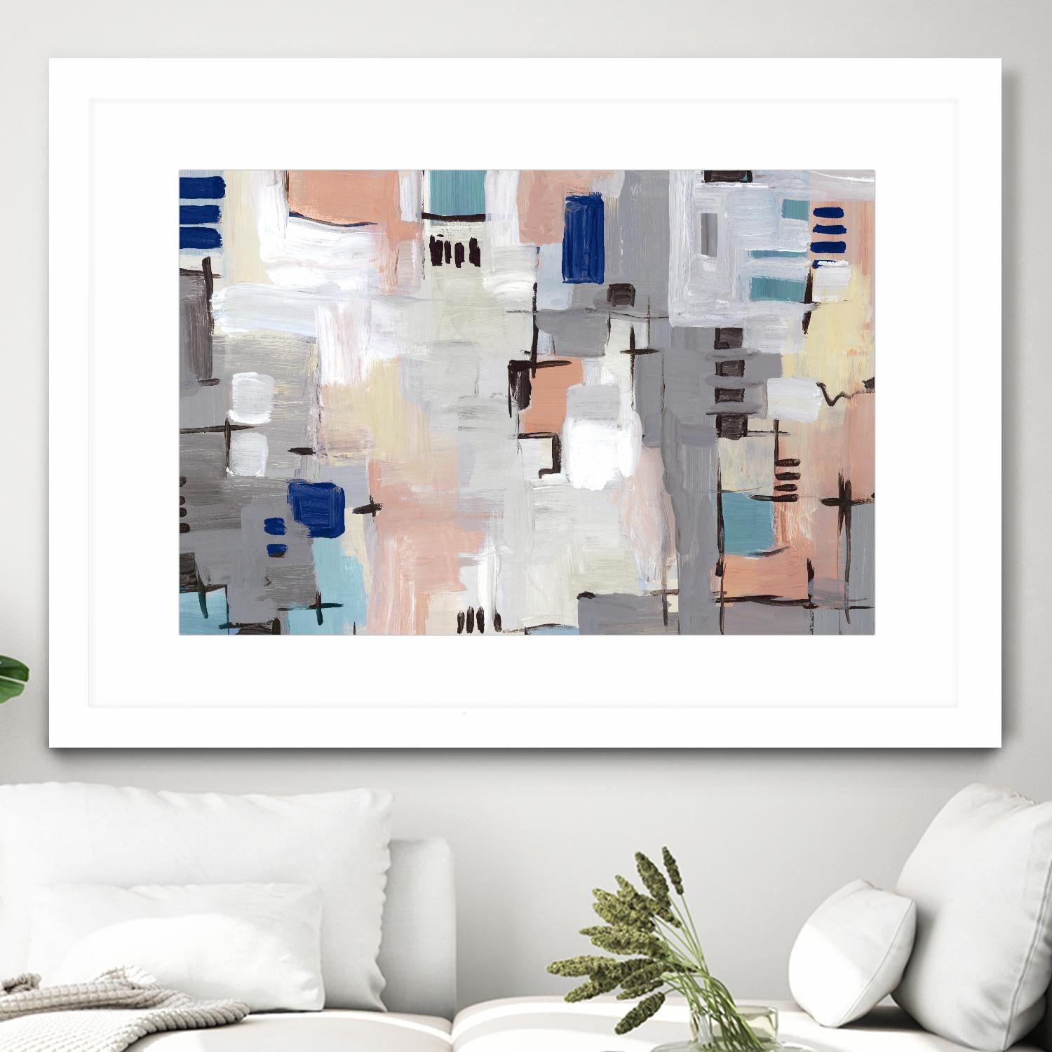 Intertwining Grid I by Lera on GIANT ART - abstract