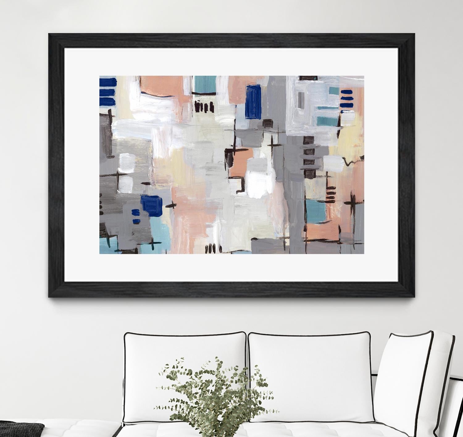 Intertwining Grid I by Lera on GIANT ART - abstract