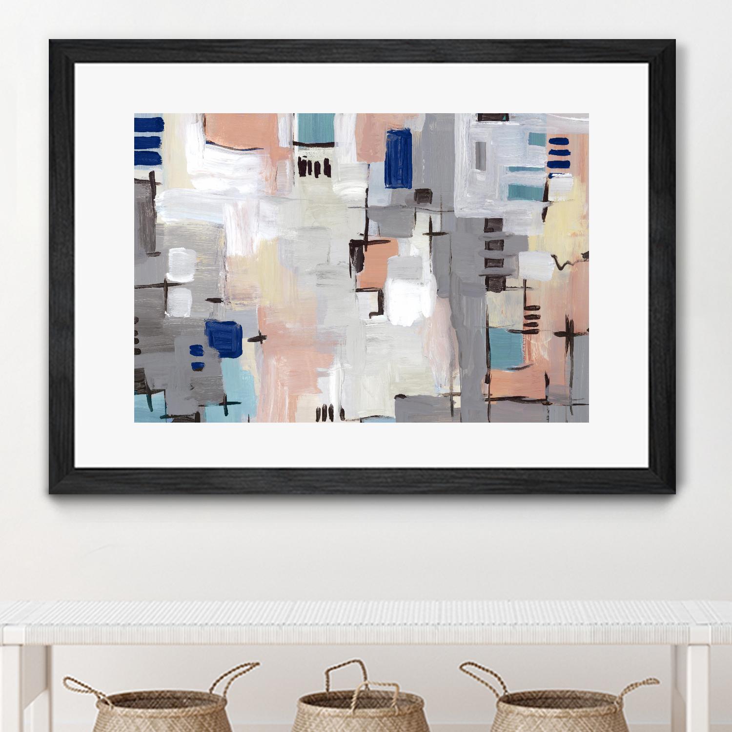 Intertwining Grid I by Lera on GIANT ART - abstract