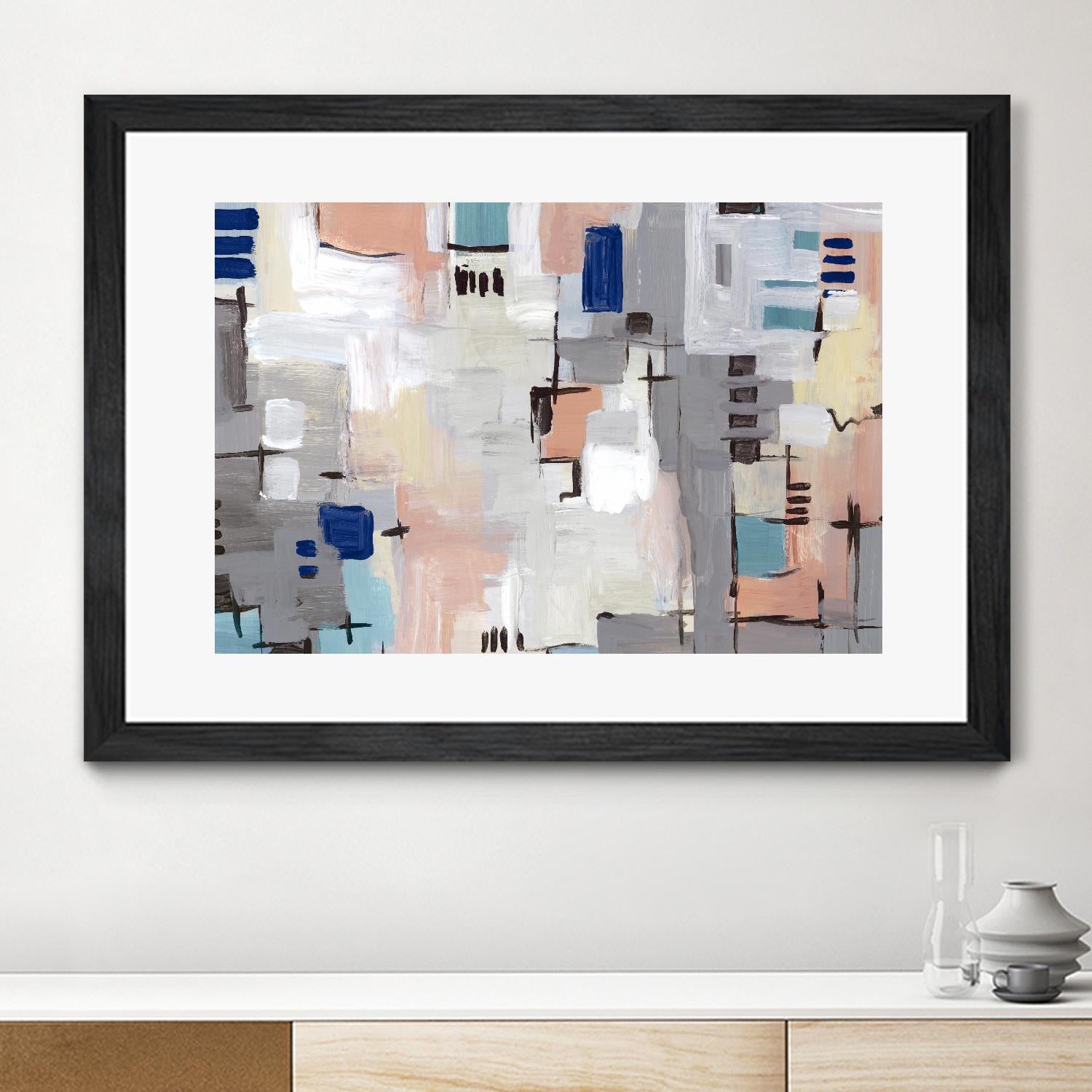 Intertwining Grid I by Lera on GIANT ART - abstract