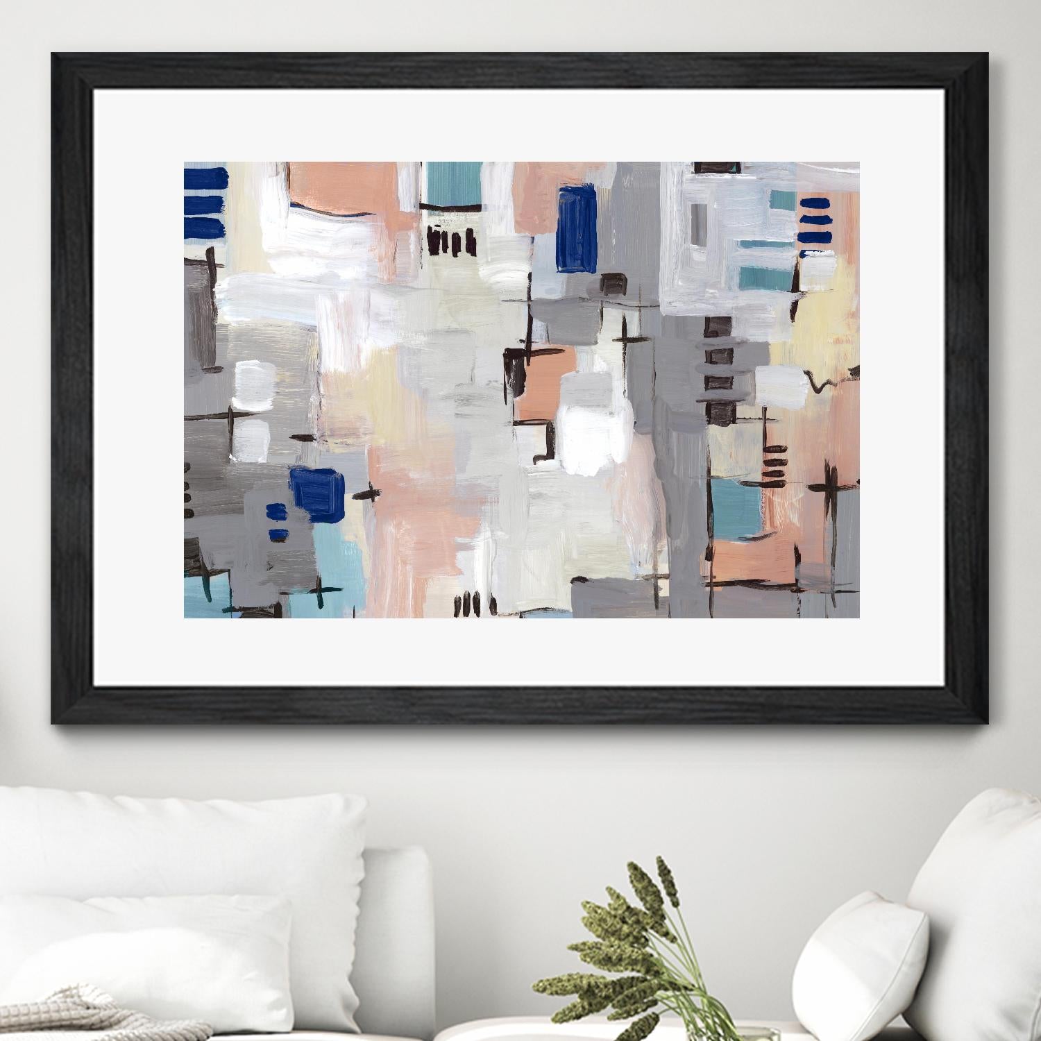 Intertwining Grid I by Lera on GIANT ART - abstract