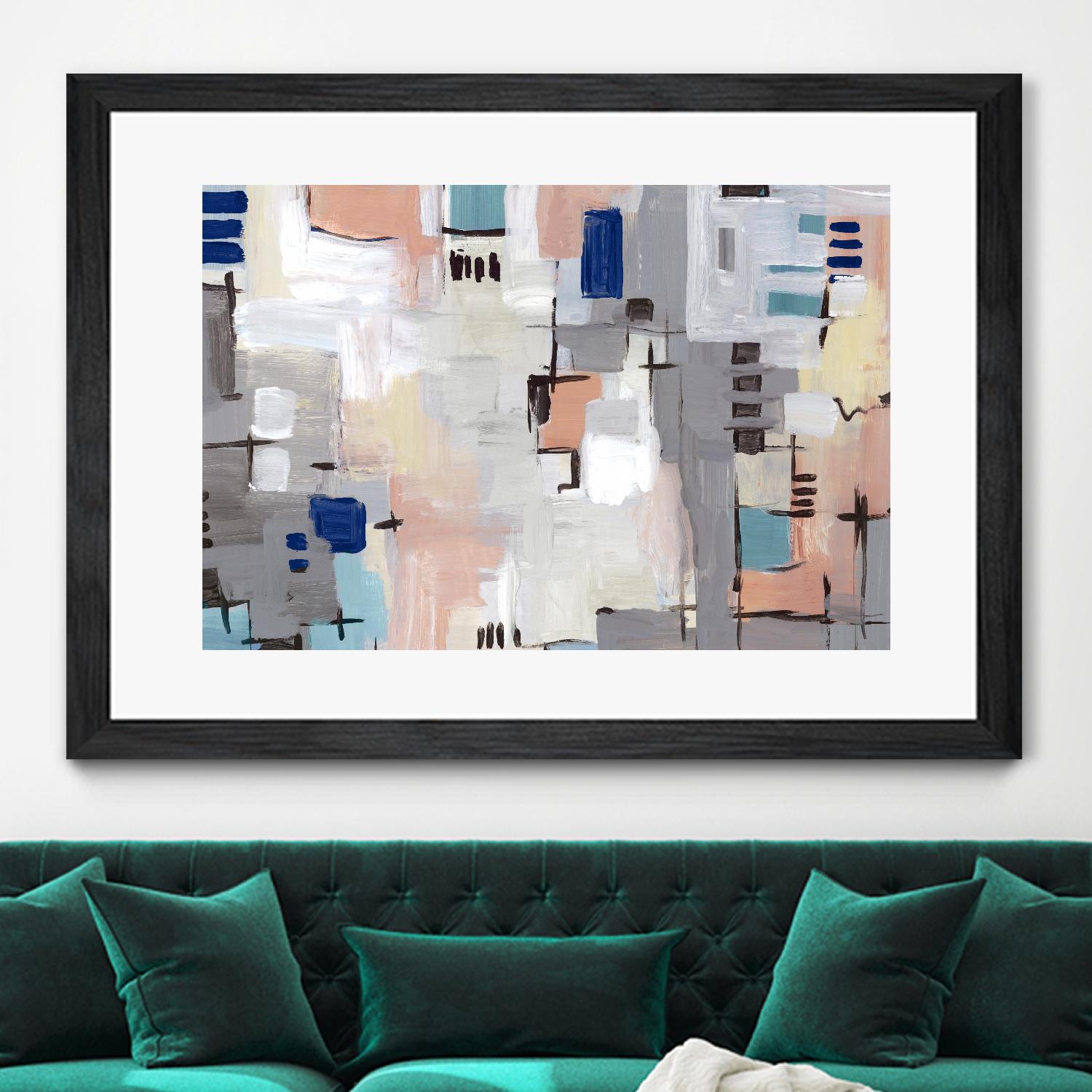 Intertwining Grid I by Lera on GIANT ART - abstract