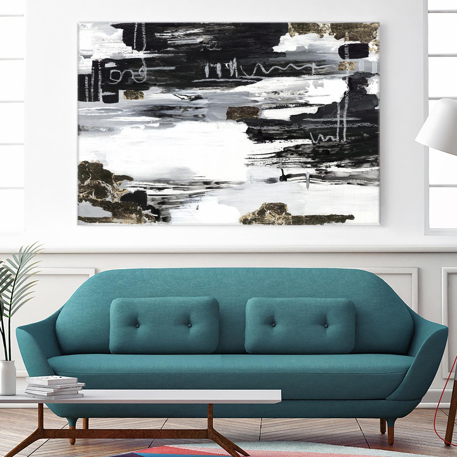 Balancing Blue by Lera on GIANT ART - abstract