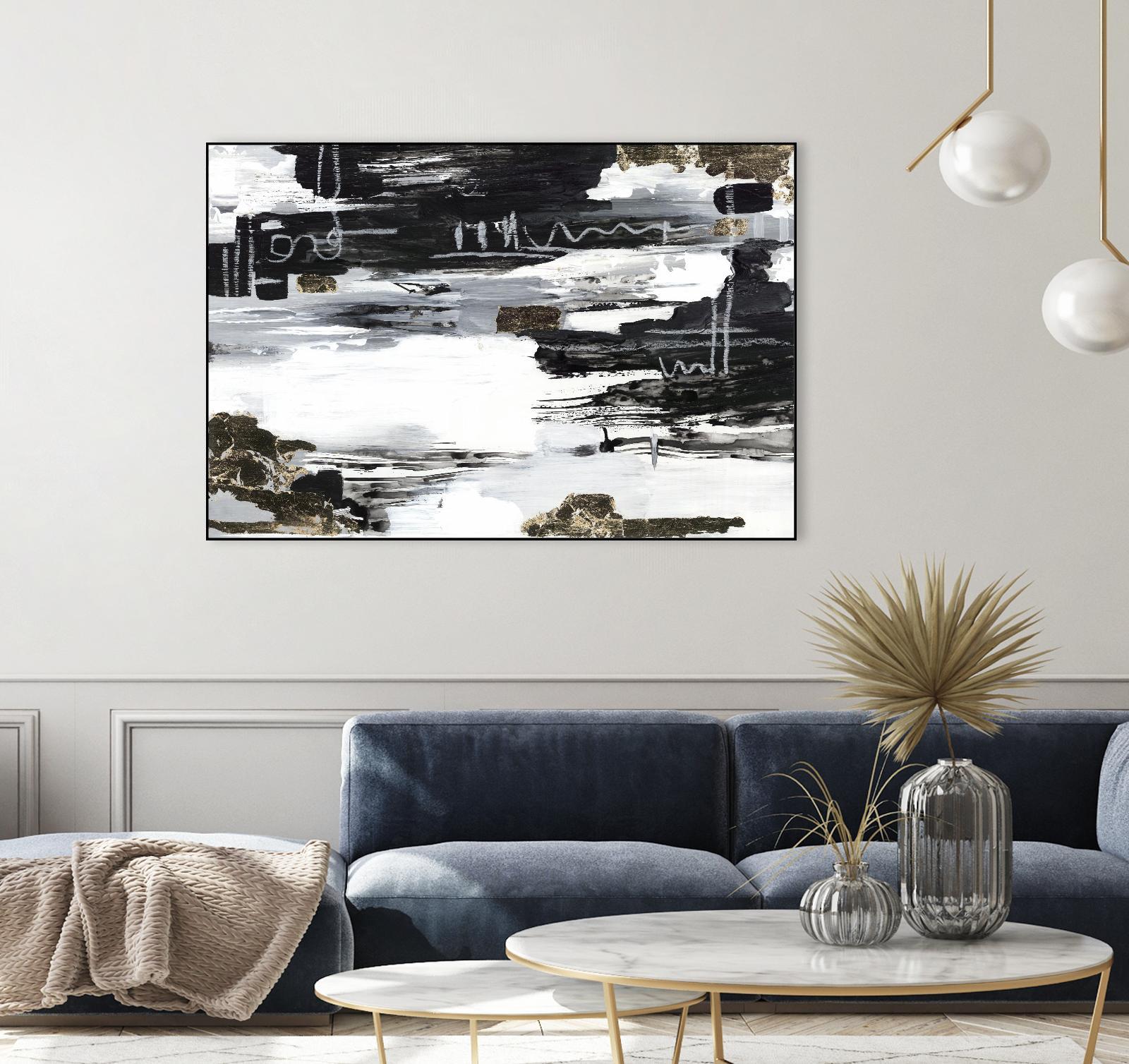 Balancing Blue by Lera on GIANT ART - abstract