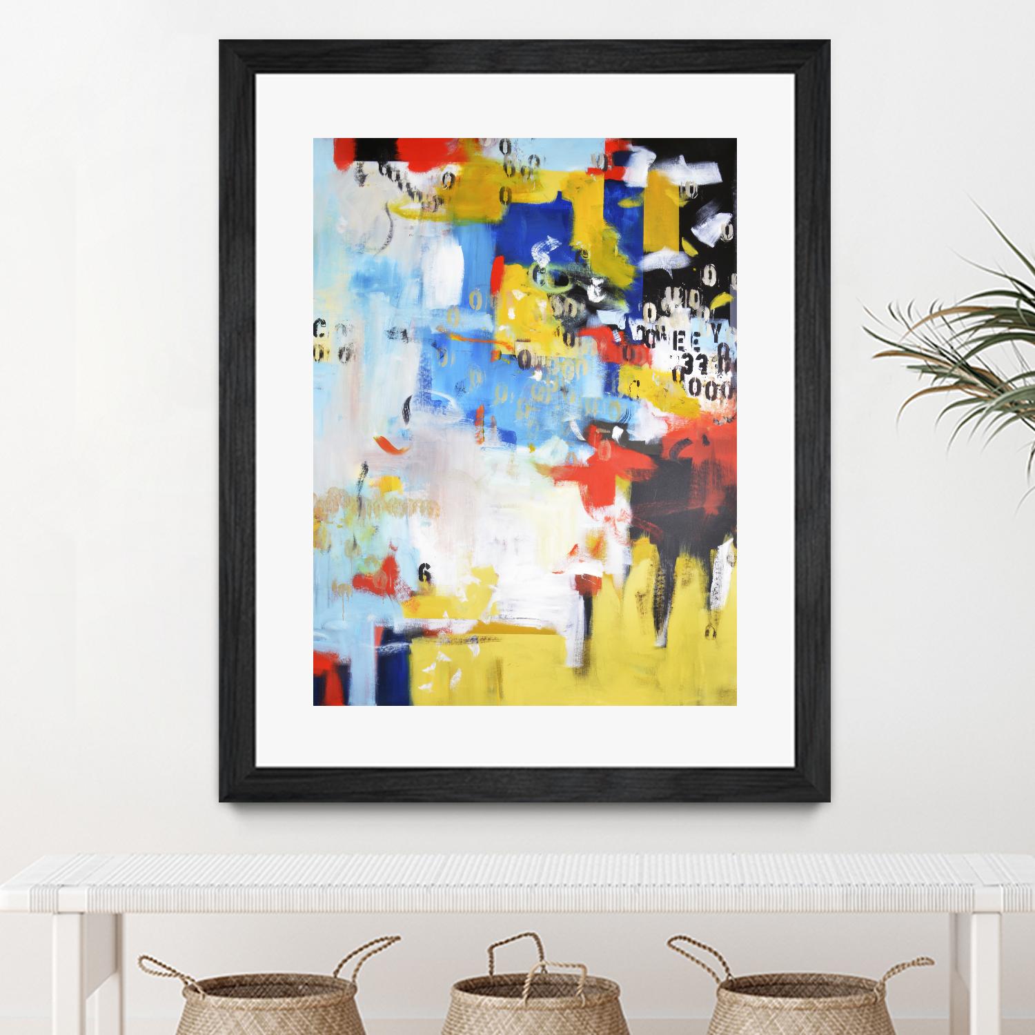 The History of Losing Zeroes Part II by Mark Pulliam on GIANT ART - yellow abstract