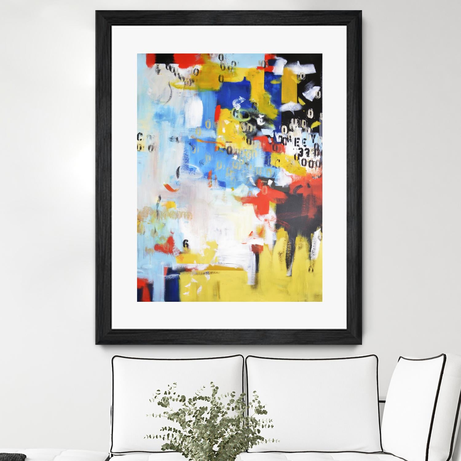 The History of Losing Zeroes Part II by Mark Pulliam on GIANT ART - yellow abstract