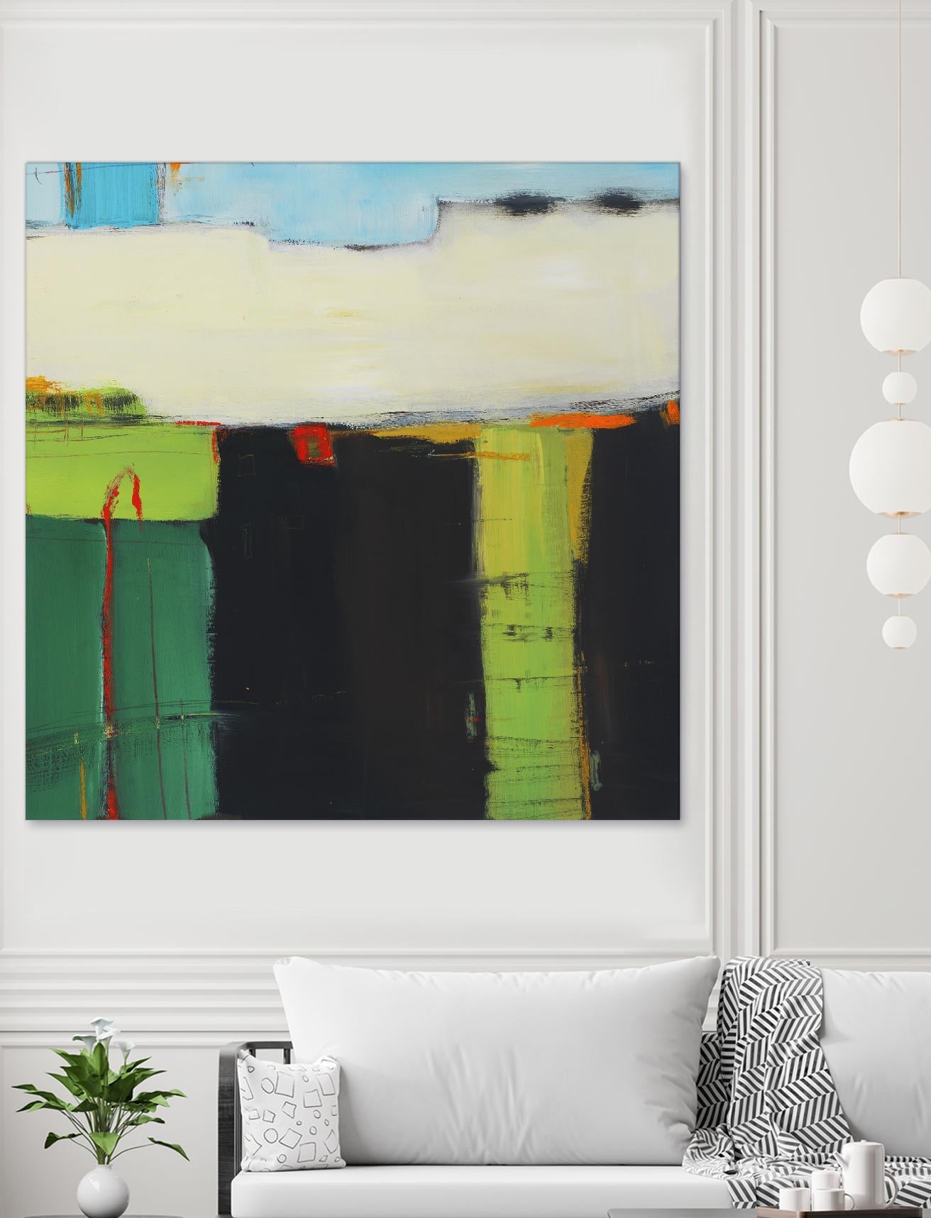 Red House View by Mark Pulliam on GIANT ART - black abstract