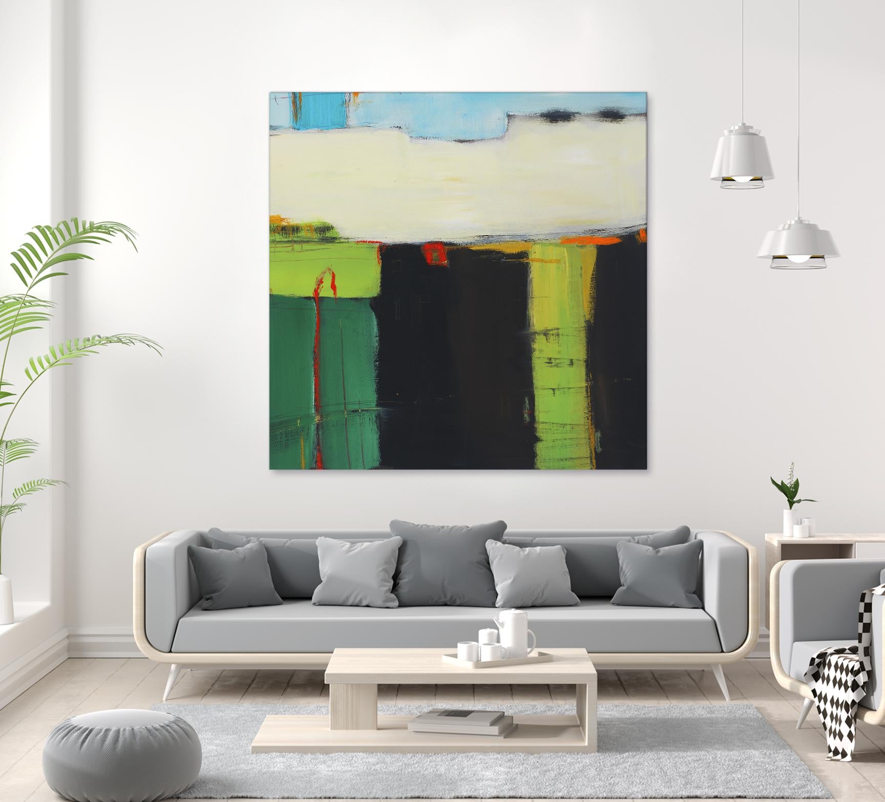 Red House View by Mark Pulliam on GIANT ART - black abstract