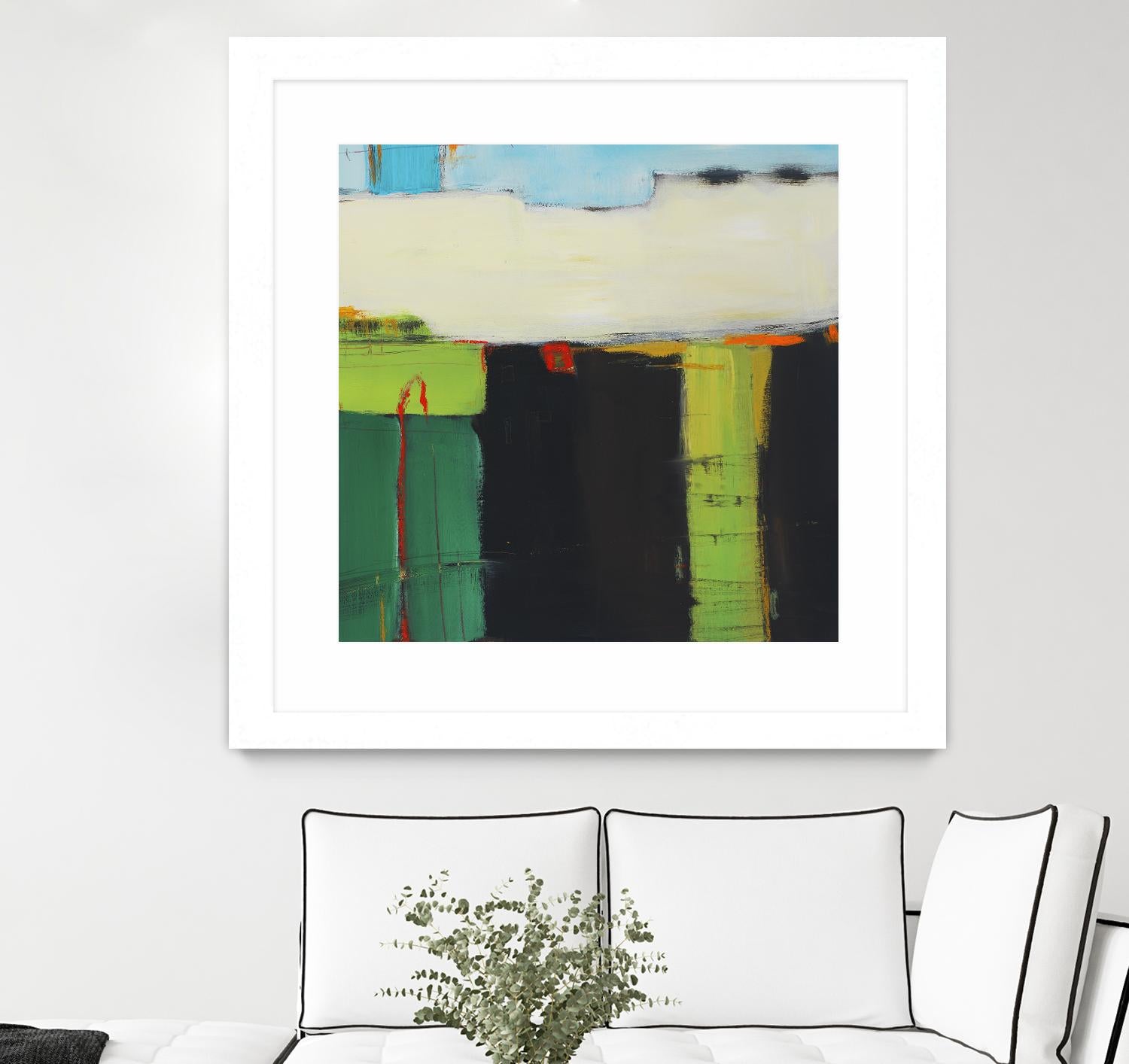 Red House View by Mark Pulliam on GIANT ART - black abstract