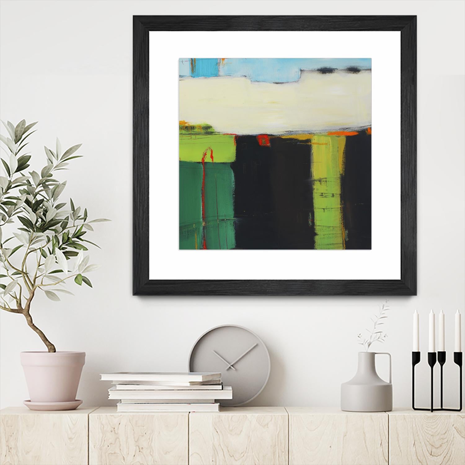 Red House View by Mark Pulliam on GIANT ART - black abstract