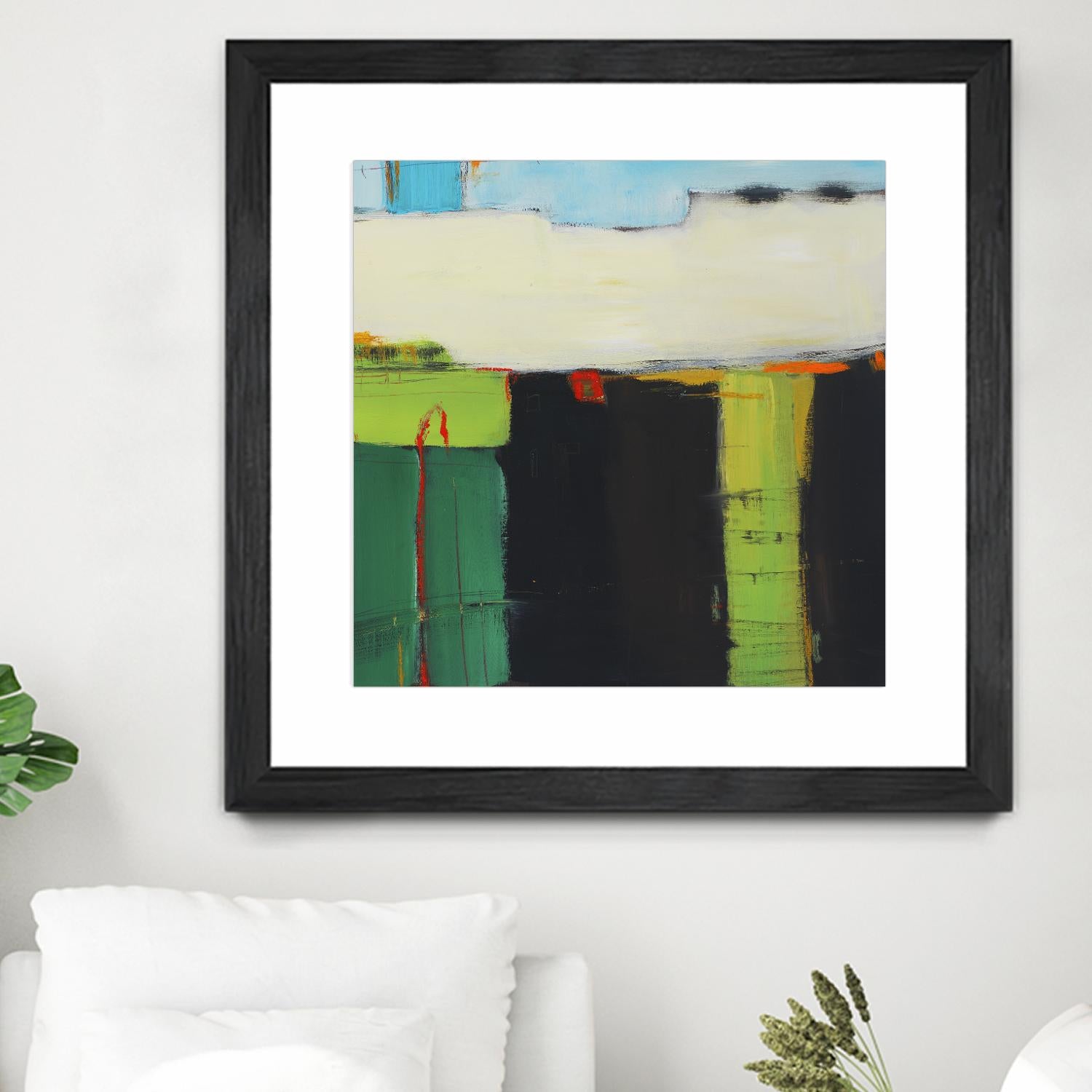 Red House View by Mark Pulliam on GIANT ART - black abstract