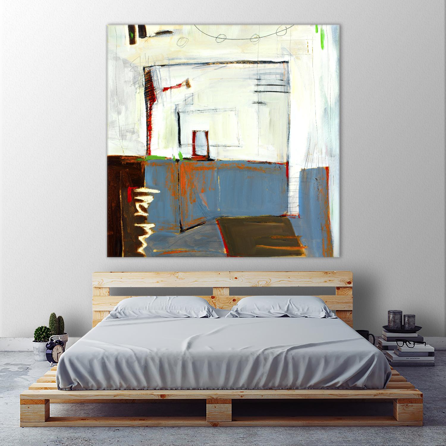 Small Red Door by Mark Pulliam on GIANT ART - blue abstract