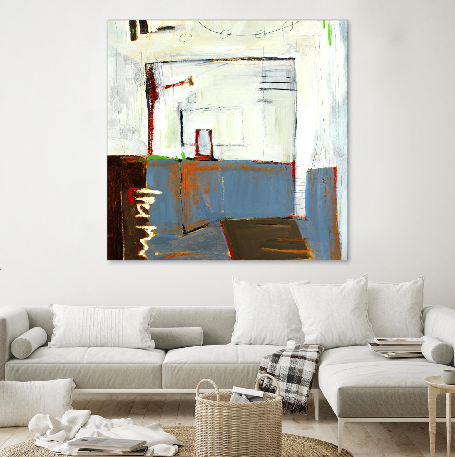 Small Red Door by Mark Pulliam on GIANT ART - blue abstract