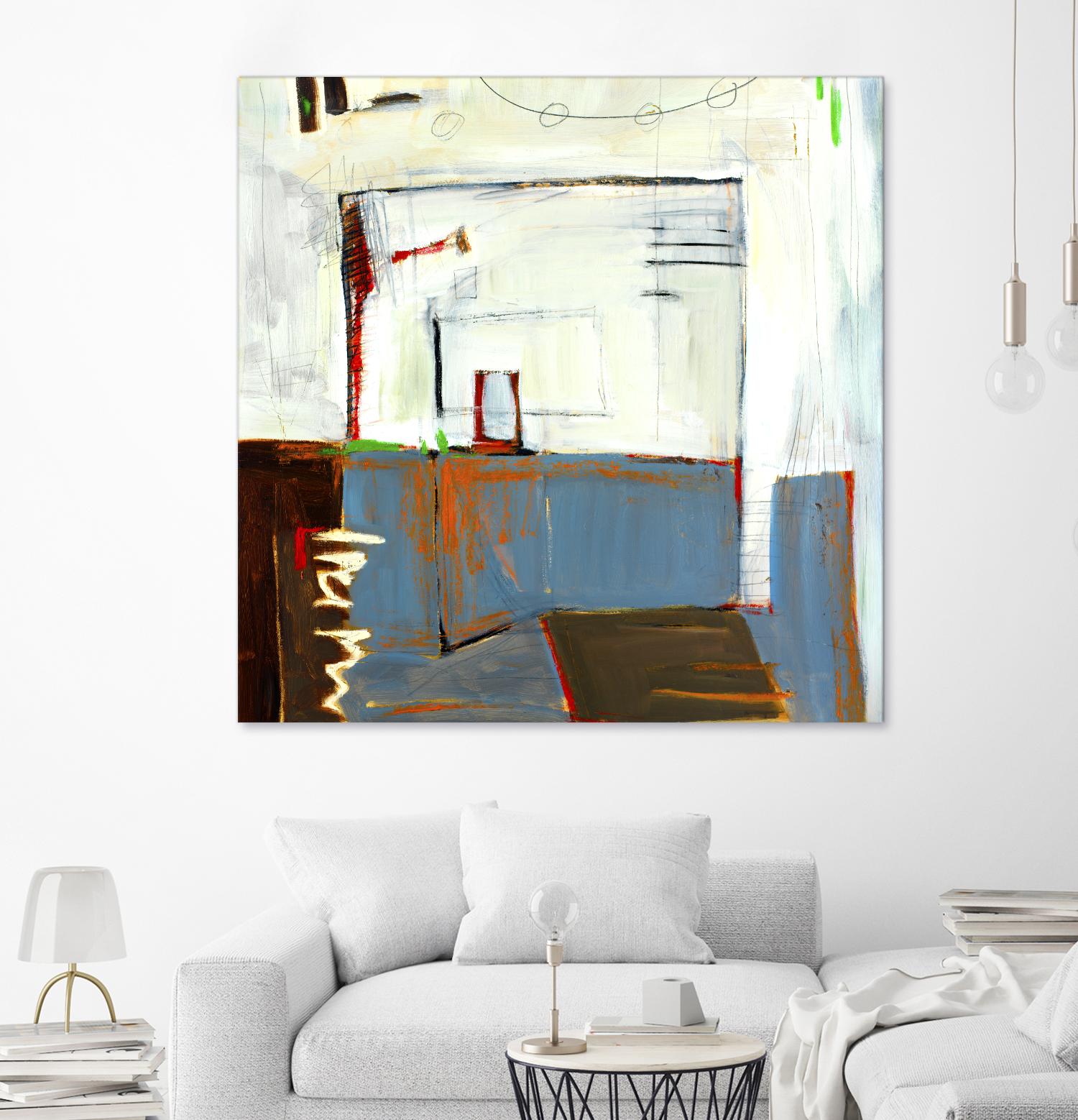 Small Red Door by Mark Pulliam on GIANT ART - blue abstract