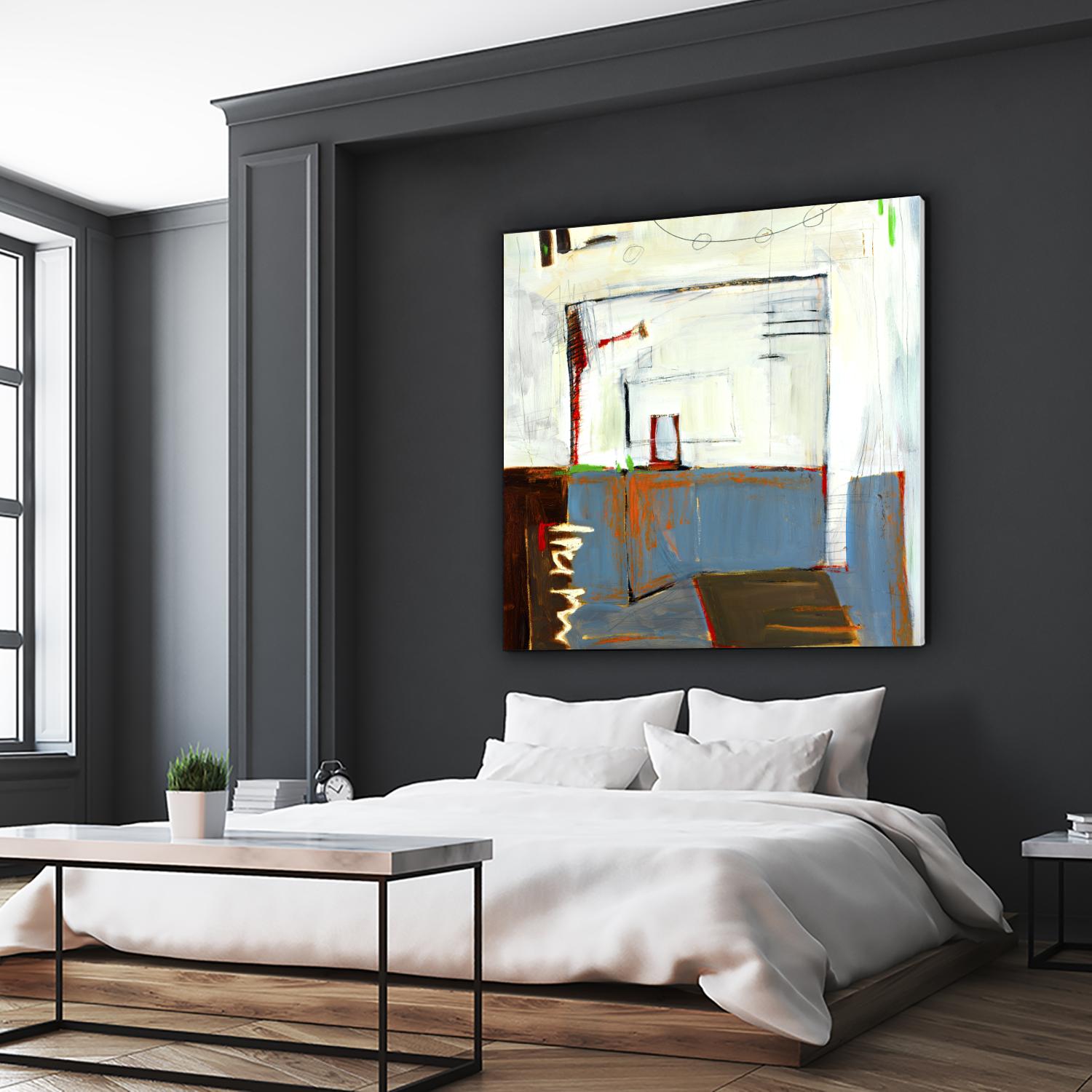 Small Red Door by Mark Pulliam on GIANT ART - blue abstract