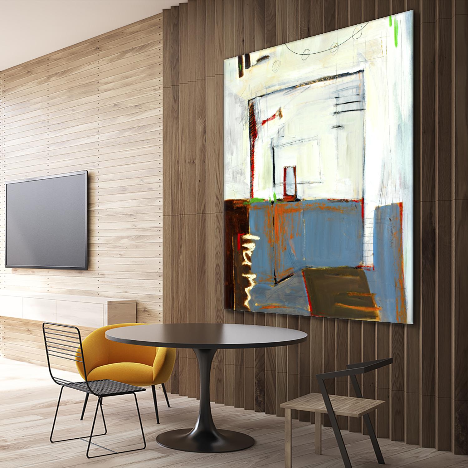 Small Red Door by Mark Pulliam on GIANT ART - blue abstract