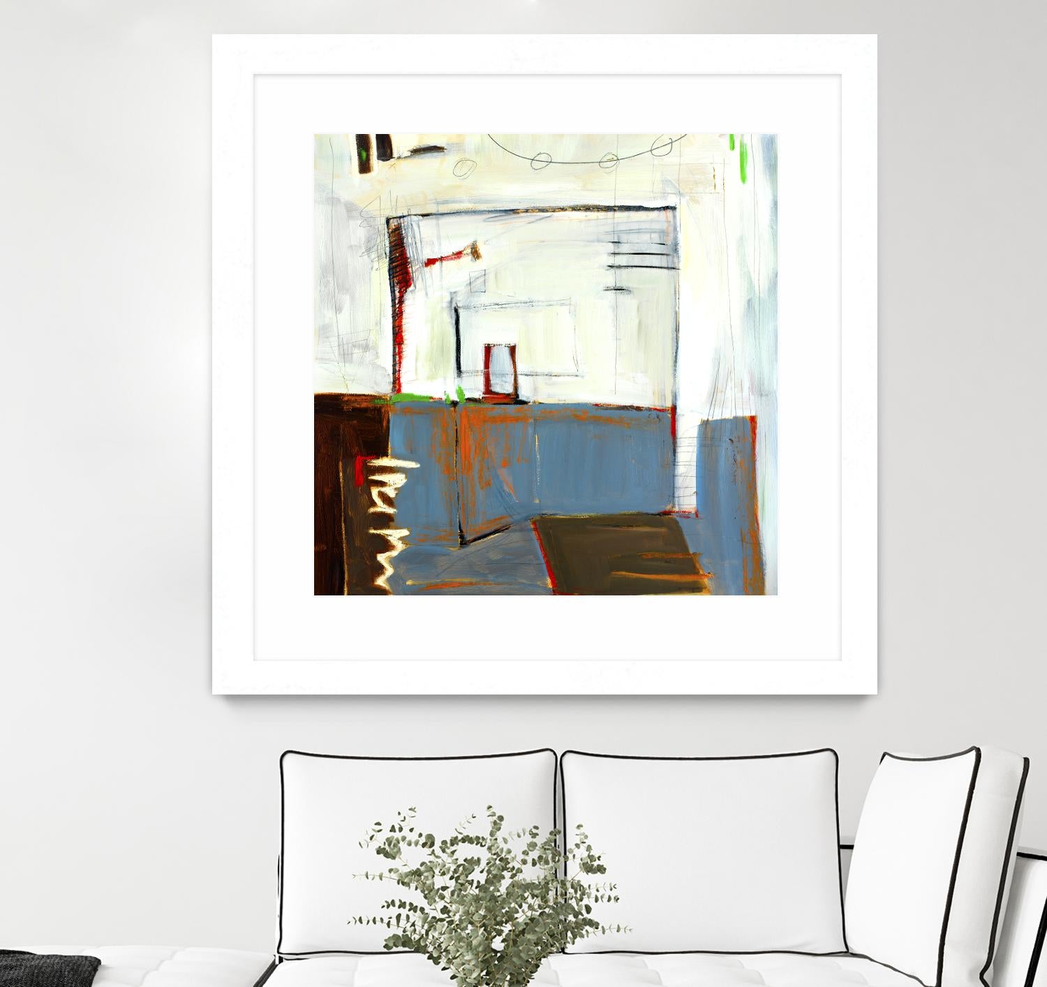 Small Red Door by Mark Pulliam on GIANT ART - blue abstract