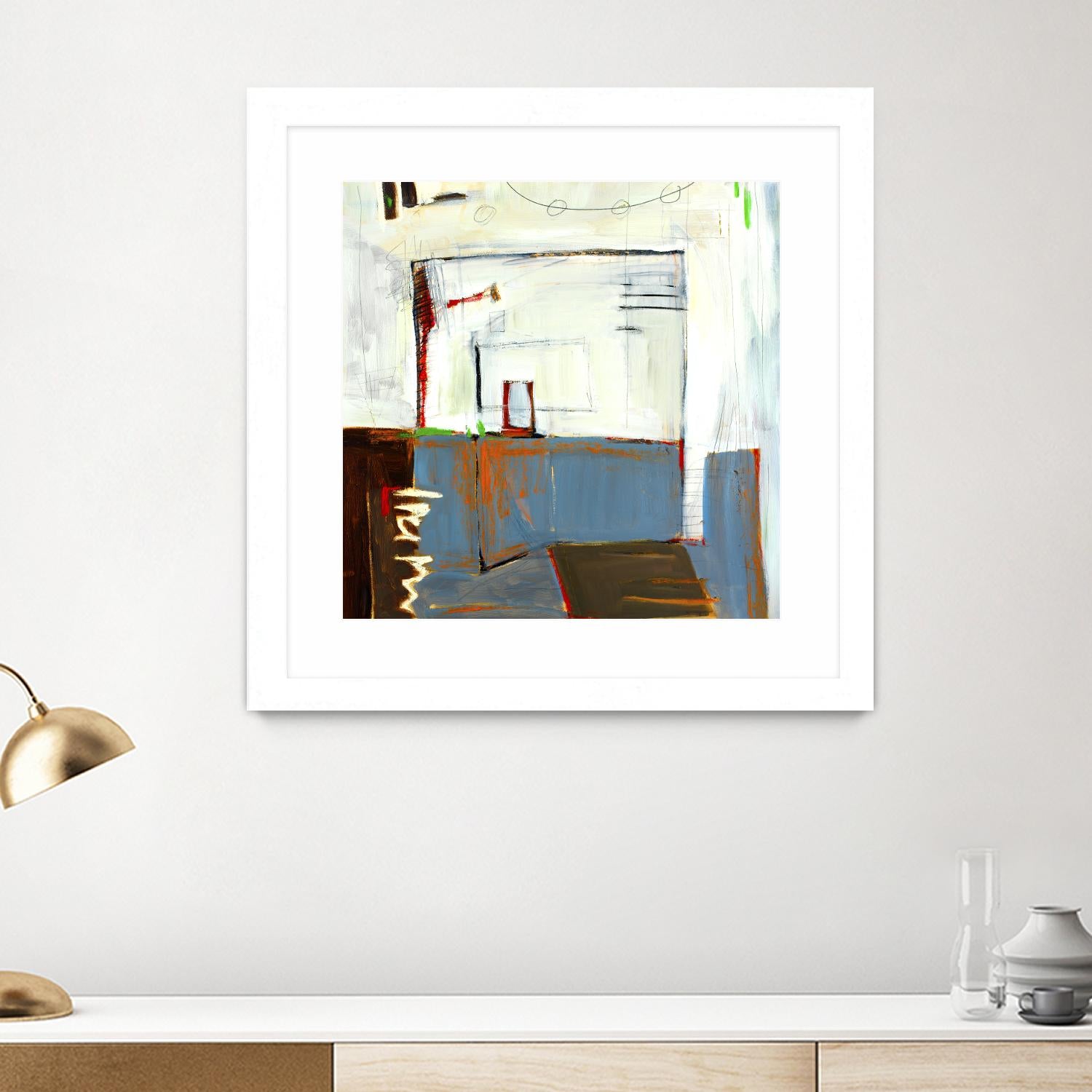 Small Red Door by Mark Pulliam on GIANT ART - blue abstract