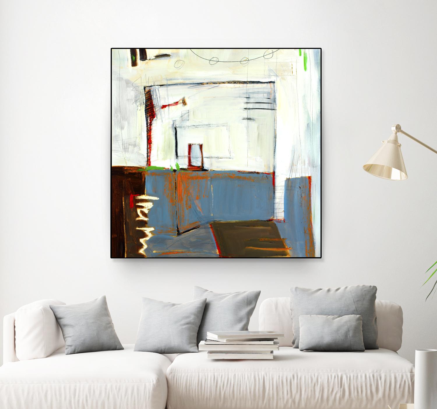 Small Red Door by Mark Pulliam on GIANT ART - blue abstract